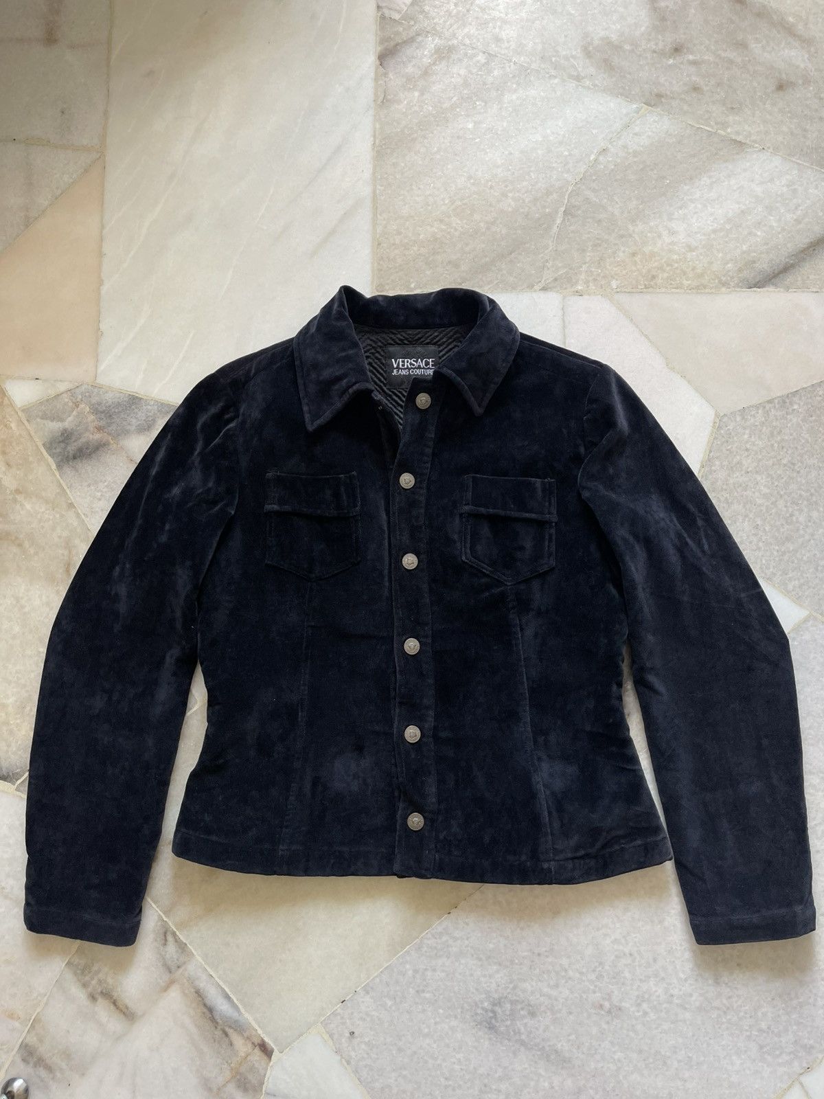 Versace Jeans Couture 90s Versace Jeans Couture Velvet Jacket Size US S / EU 44-46 / 1 - 8 Thumbnail