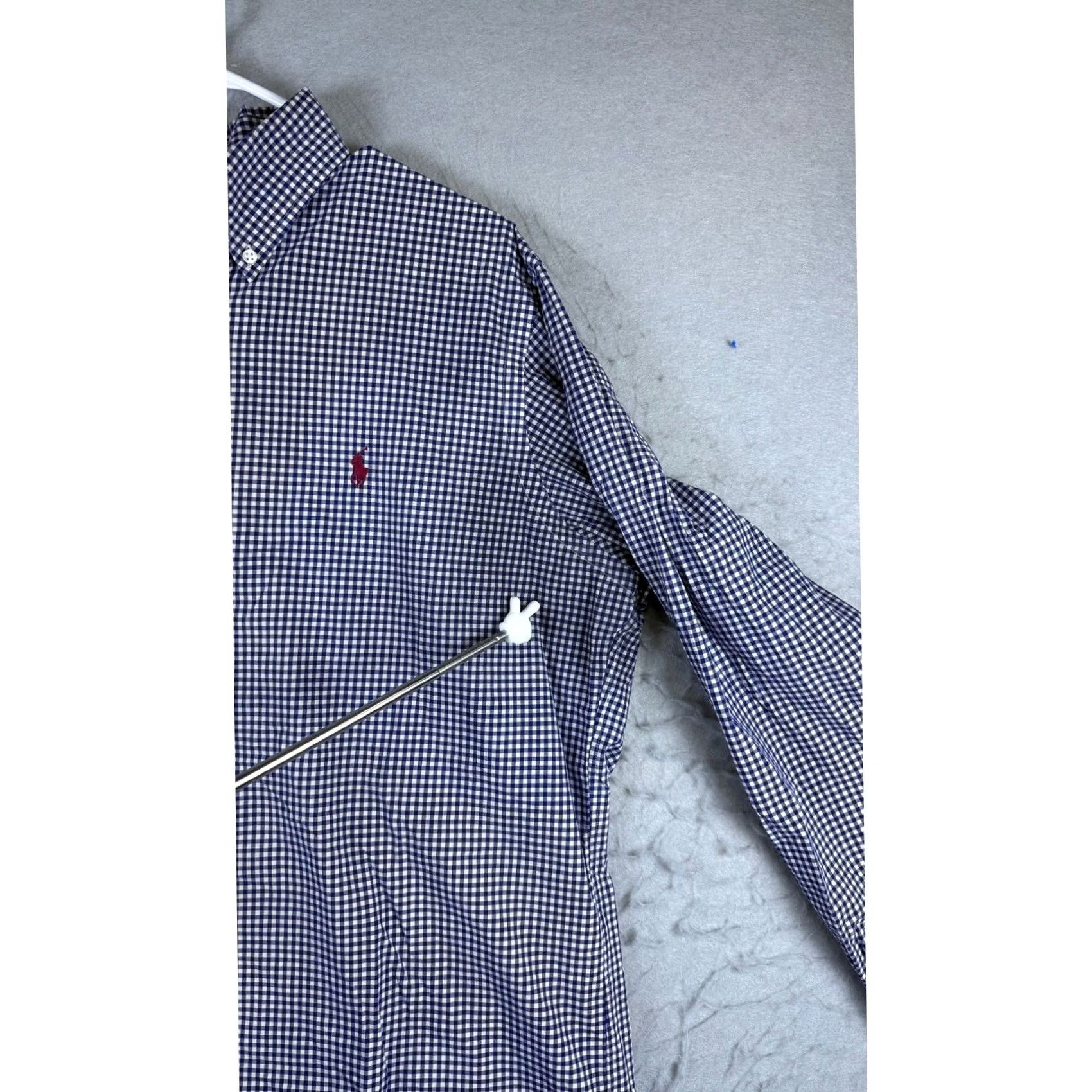 Polo Ralph Lauren Polo Ralph Lauren Mens L Blue Gingham Button Down Classic Fit Shirt Size US L / EU 52-54 / 3 - 5 Thumbnail