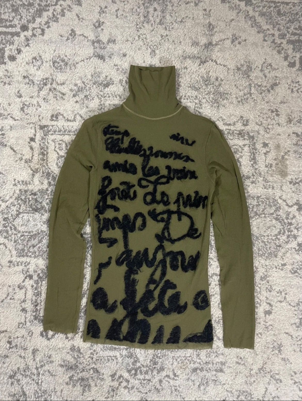Jean Paul Gaultier Khaki Poem Meshtop by Jean Paul Gaultier Size M / US 6-8 / IT 42-44 - 1 Thumbnail