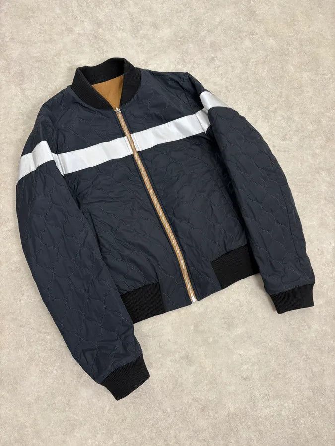 Dries Van Noten AW2015 Dries Van Noten Reversible Beige & Navy Bomber Jacket Size US M / EU 48-50 / 2 - 12 Thumbnail
