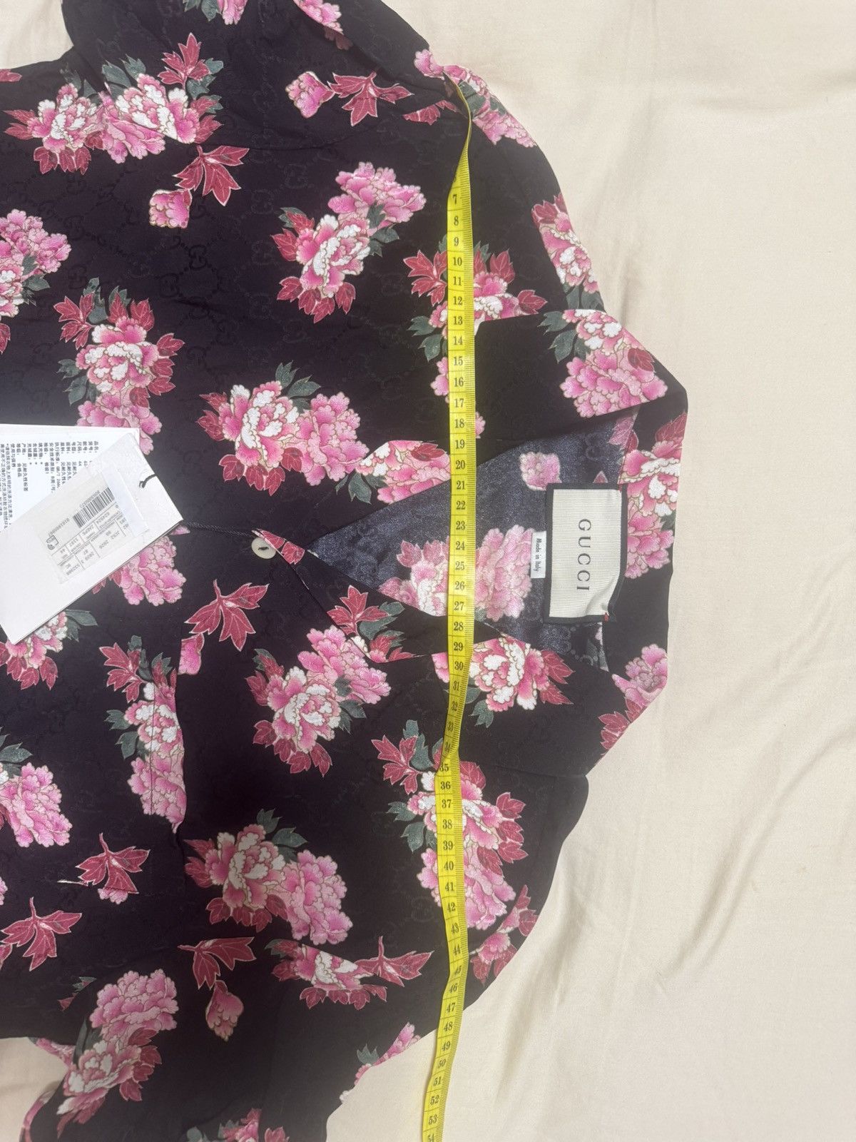 Gucci Silk Peony blossom Hawaiian shirt Size US S / EU 44-46 / 1 - 11 Thumbnail