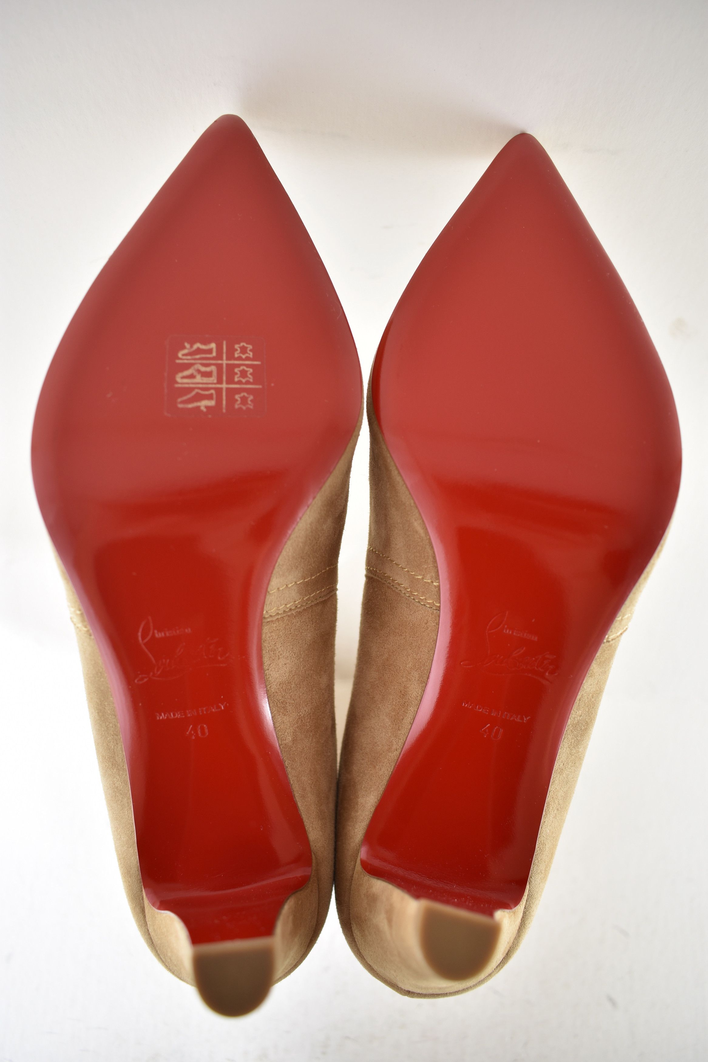 Christian Louboutin Santigag 85 Lionne Beige Suede Western Ankle Heel Boot 40 Size US 10 / IT 40 - 16 Thumbnail