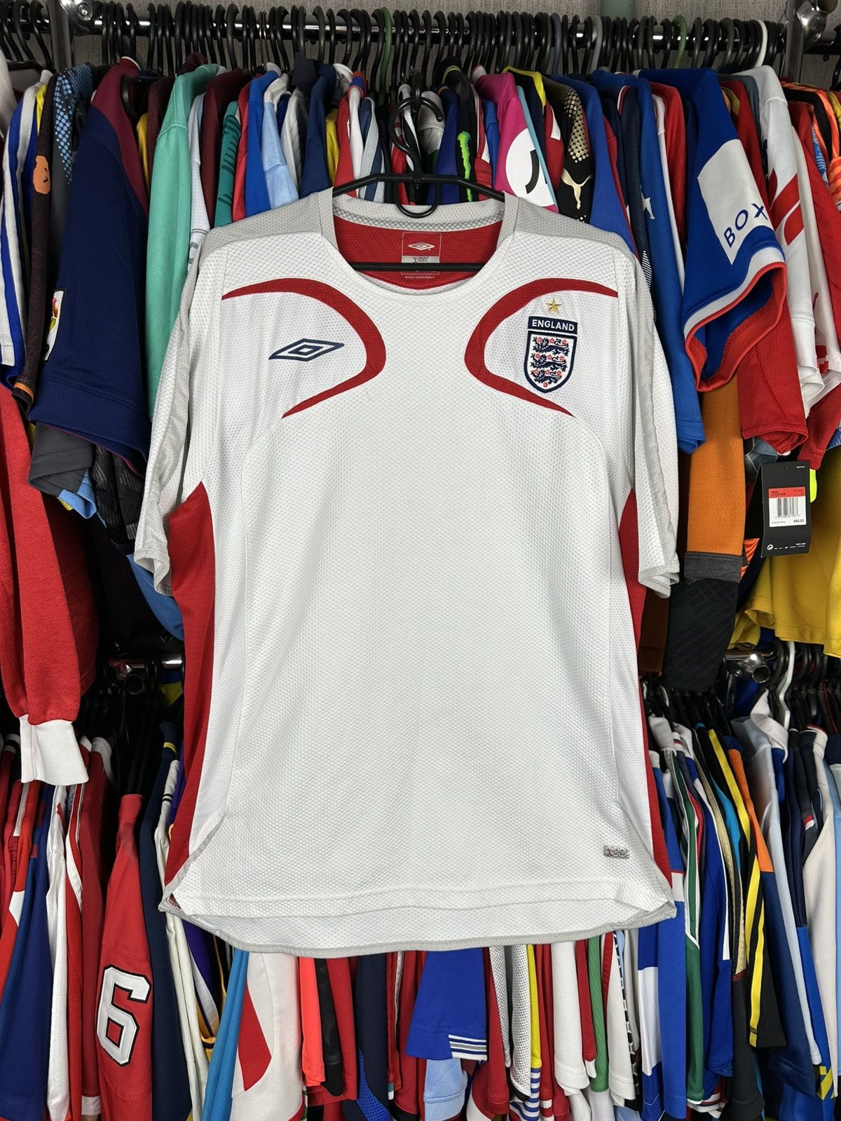 Umbro England 2005 2007 Soccer Football Shirt Jersey Umbro Size US XL / EU 56 / 4 - 1 Thumbnail