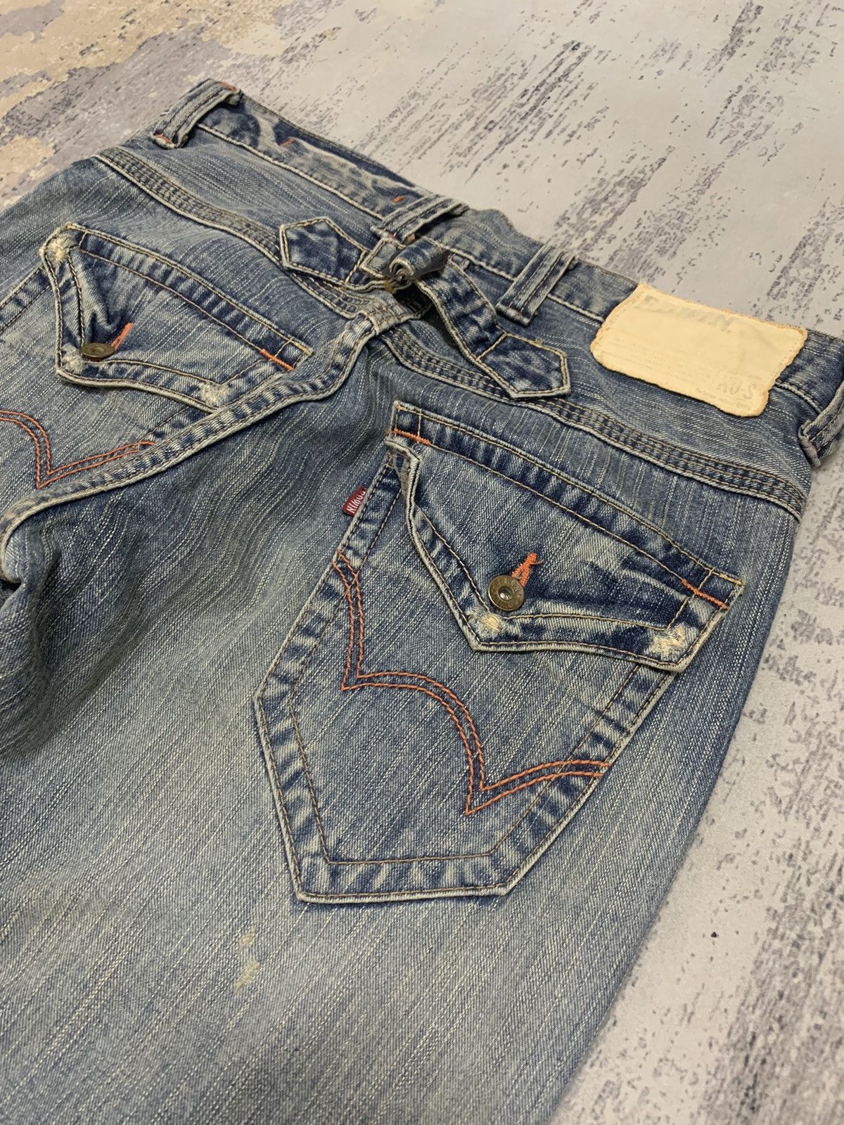 Japanese Brand Edwin XVS Buckle Back Flare Japanese Denim Archive Jeans Size US 33 - 14 Thumbnail