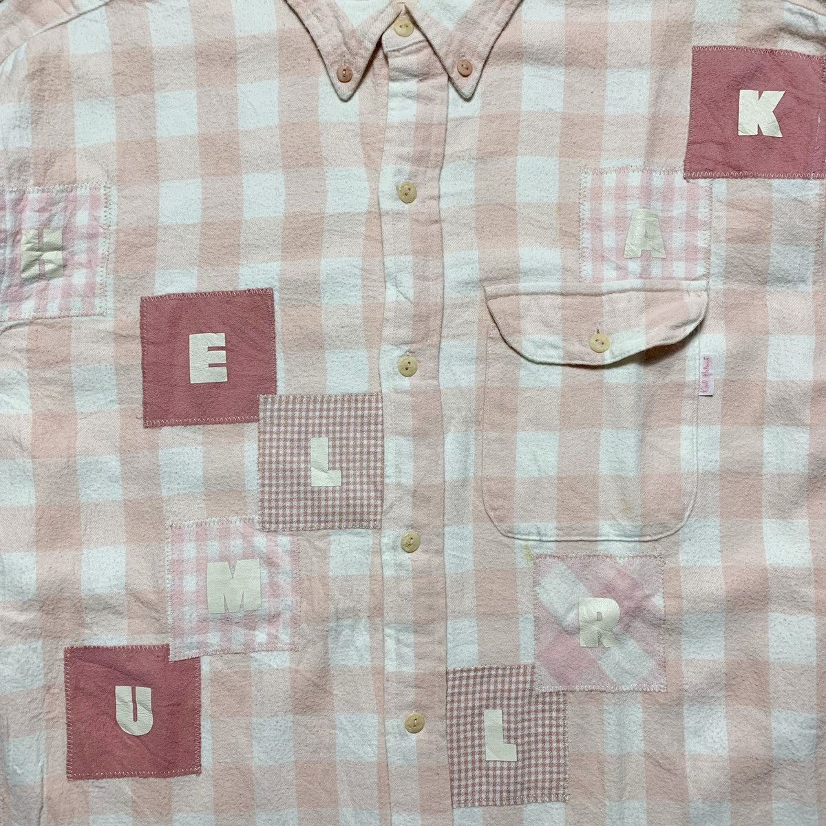 Karl Helmut Vtg 90s Karl Helmut Checker Patchwork Button Down Size US M / EU 48-50 / 2 - 5 Thumbnail