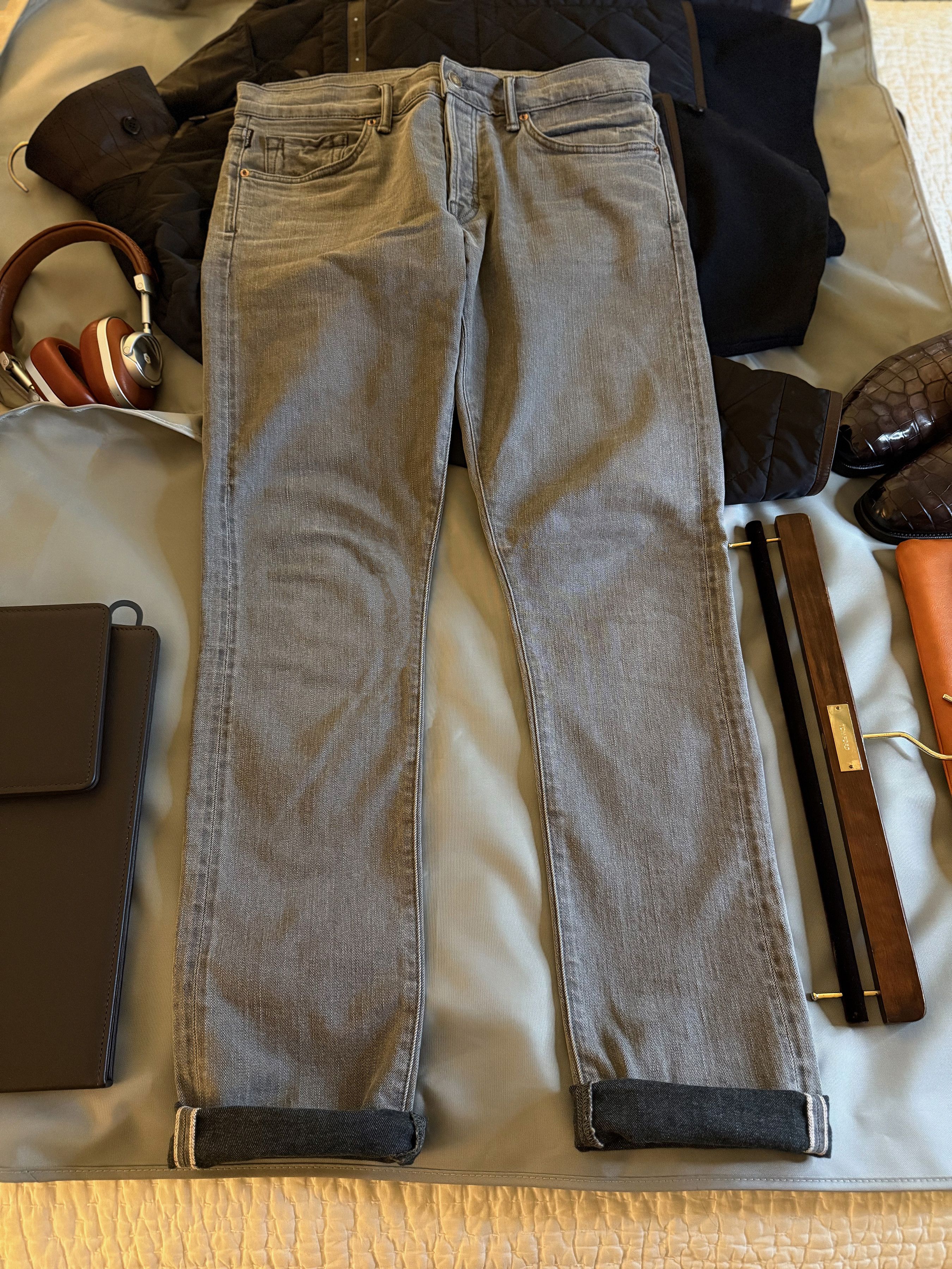 Tom Ford Effortless Cool $1K w/tax Contrast Cuff Selvedge w/stretch Size US 32 / EU 48 - 4 Thumbnail