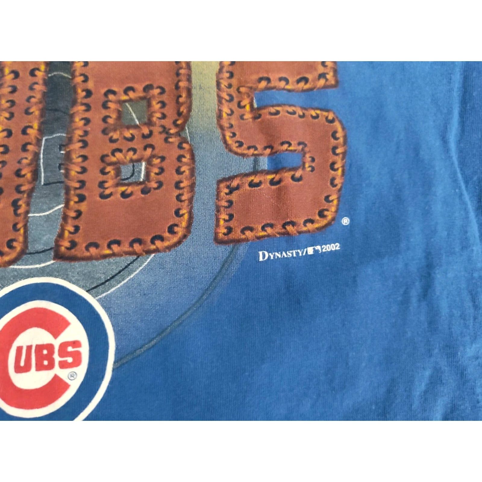 Vintage VINTAGE Dynasty Chicago Cubs Baseball Stitch Tee Shirt Men M Blue - MLB Y2K Graphic Tee King of Cubs Fan Shirt Size US M / EU 48-50 / 2 - 3 Thumbnail