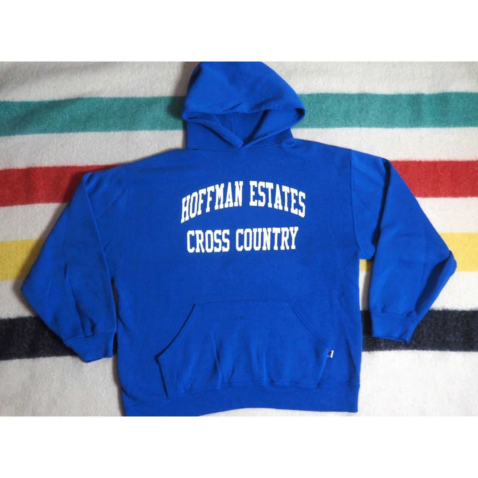 Russell Athletic VINTAGE Russell Athletic Faded Blue Cross Country Essential Hoodie Sweatshirt Mens L Size US L / EU 52-54 / 3 - 2 Thumbnail