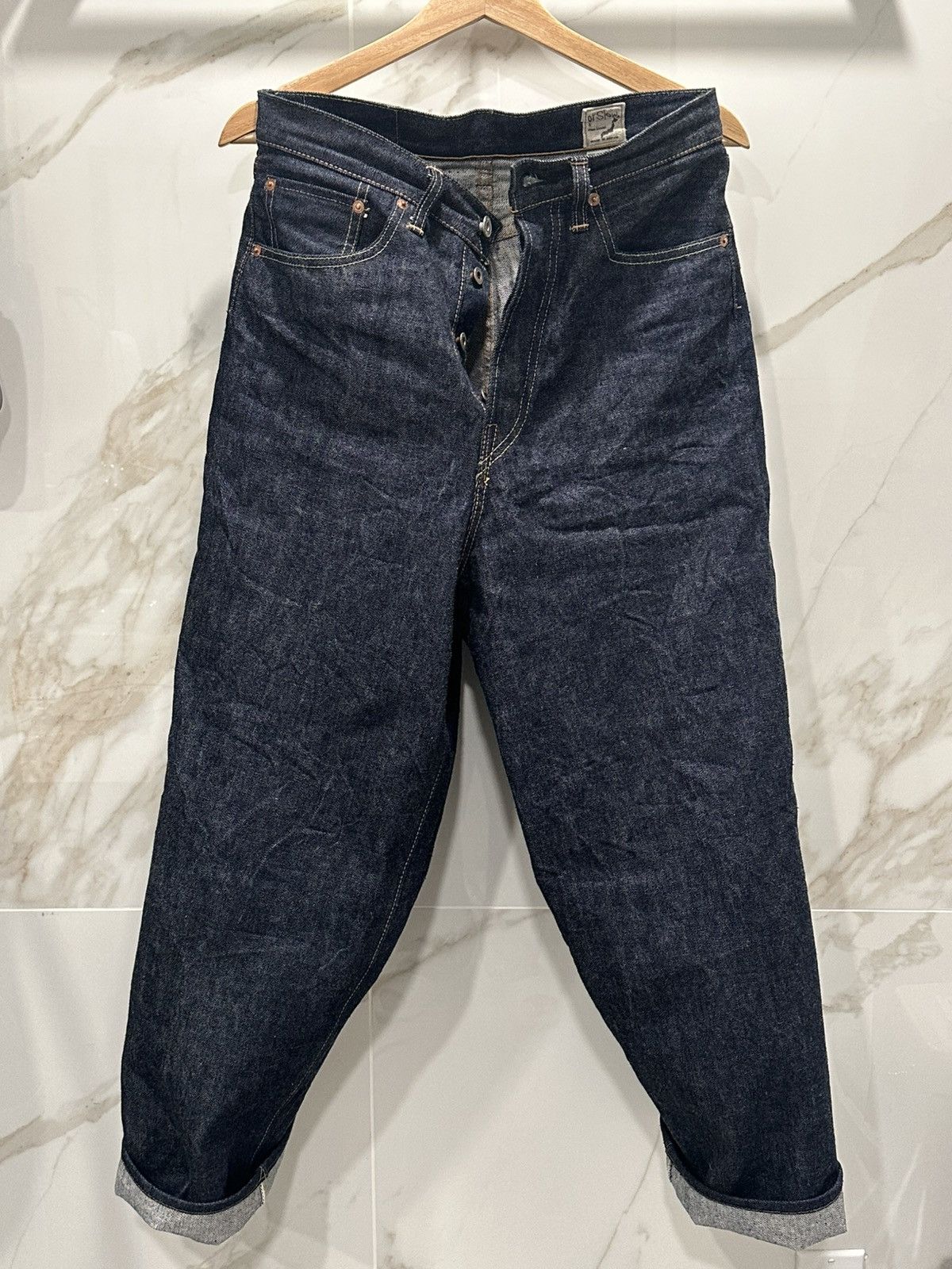 Evan Kinori orSlow Wide Leg Jean - One Wash Denim, size 30/S | Grailed