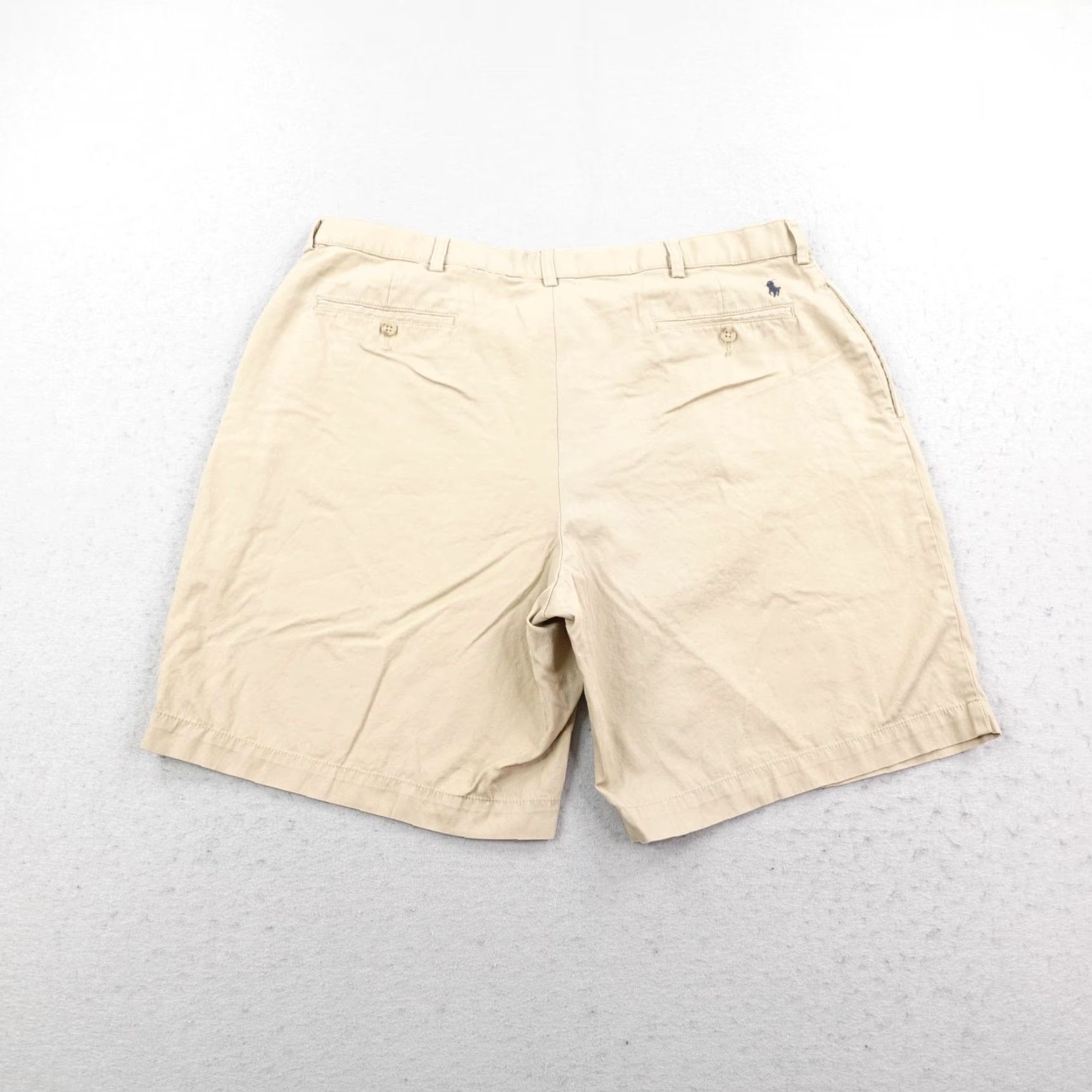 Polo Ralph Lauren VINTAGE Polo Ralph Lauren Shorts Mens 40 Chino Pleated Pony Logo Khaki Tan 9in Inseam 38W Beige Regular Mens Size US L / EU 52-54 / 3 - 3 Thumbnail