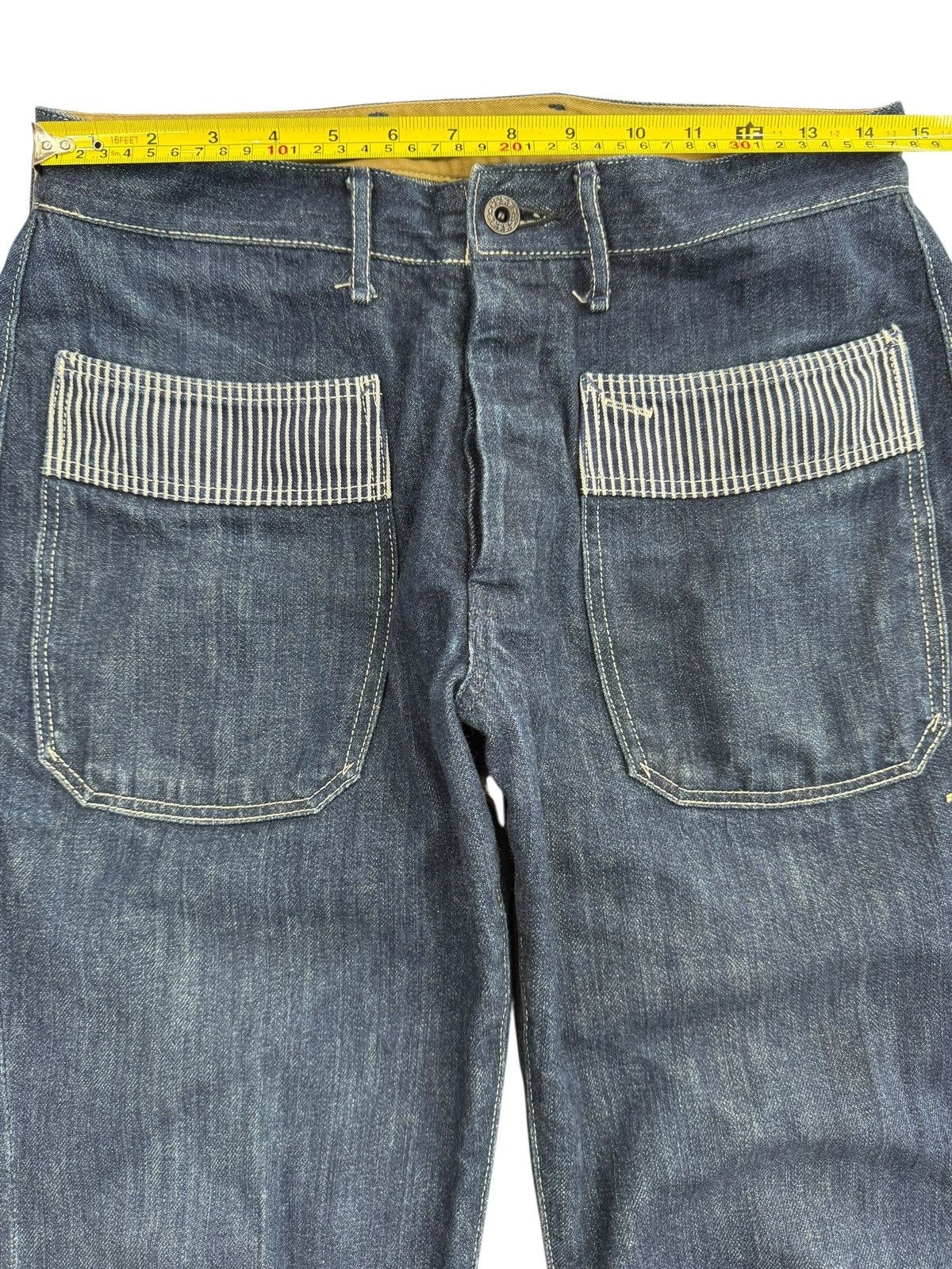 Kapital Rare‼️ Kapital Bush Pant Blue Wash Flaire Jeans Size US 30 / EU 46 - 8 Thumbnail