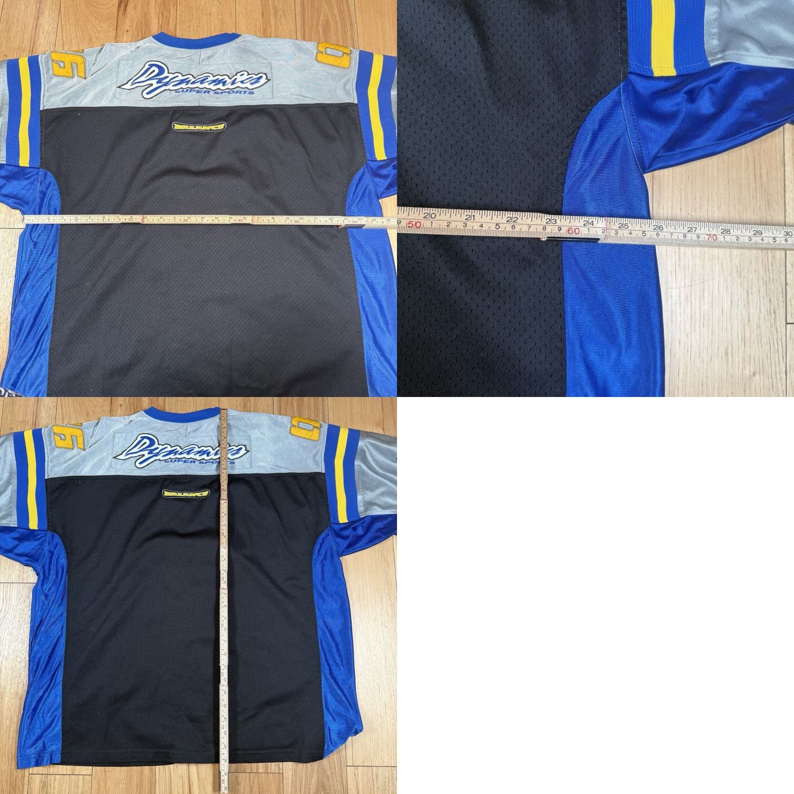 New Balance VINTAGE Balance Six Dynamics Super Sports Jersey Mens XL Blue Black Yellow Y2K New Balance Sports Activewear Casual Regular Yellow Mens XL Jersey Size US XL / EU 56 / 4 - 8 Thumbnail
