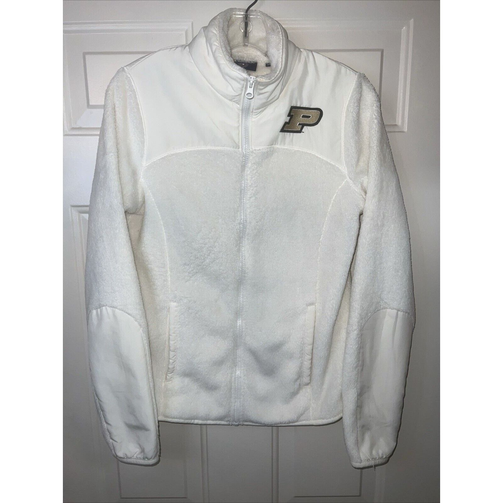 Champion Perdue Boilmakers Jacket Fleece Sweater White Medium Sherpa Size US M / EU 48-50 / 2 - 1 Thumbnail