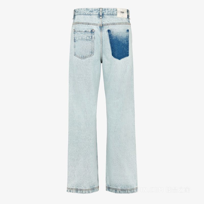 Fendi o1s1wg110126 Long Jeans in Light Blue Size US 36 / EU 52 - 2 Thumbnail