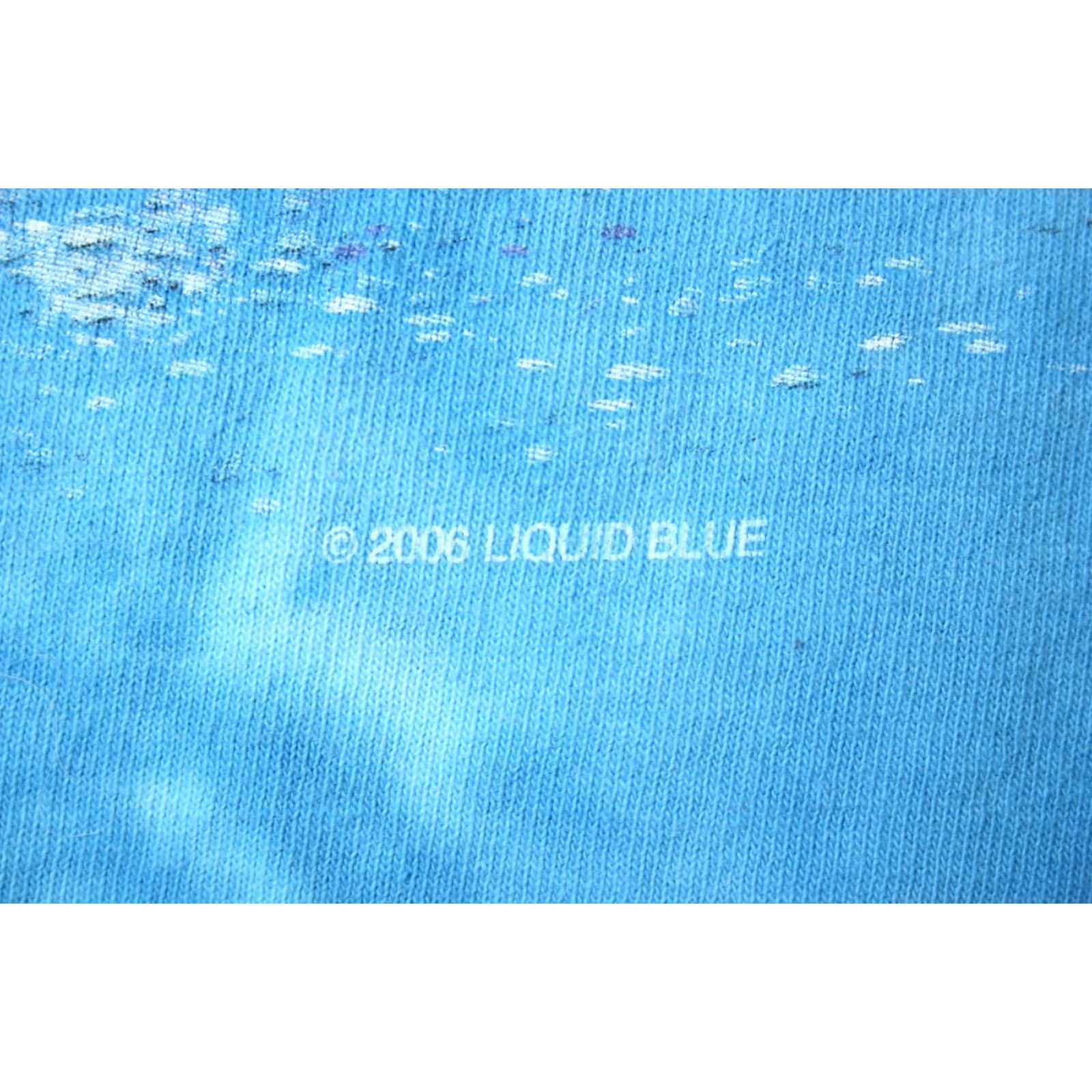 Liquid Blue LIQUID BLUE Aquatic Ecosystem Fish Sea Turtle Anemones Tie-Dye T-Shirt Sz. L Mens Short Sleeve Crew Neck Cotton Blue XS? No Size US L / EU 52-54 / 3 - 5 Thumbnail