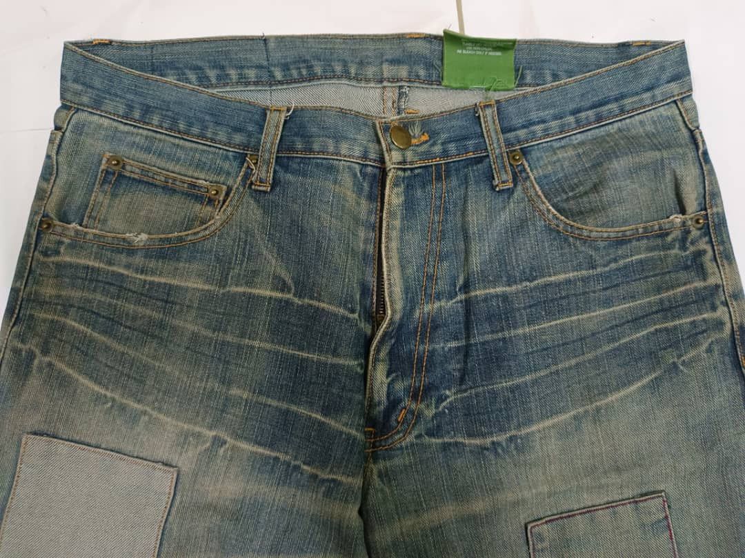 Japanese Brand Plotgate Original Patchwork Denim Jeans Size US 33 - 3 Thumbnail