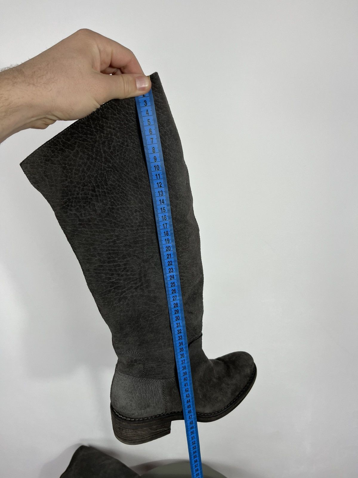 Other Vic Suede Tall Boots Curved Top Shaft Gray 37.5 Distressed Size US 6.5 / IT 36.5 - 13 Thumbnail