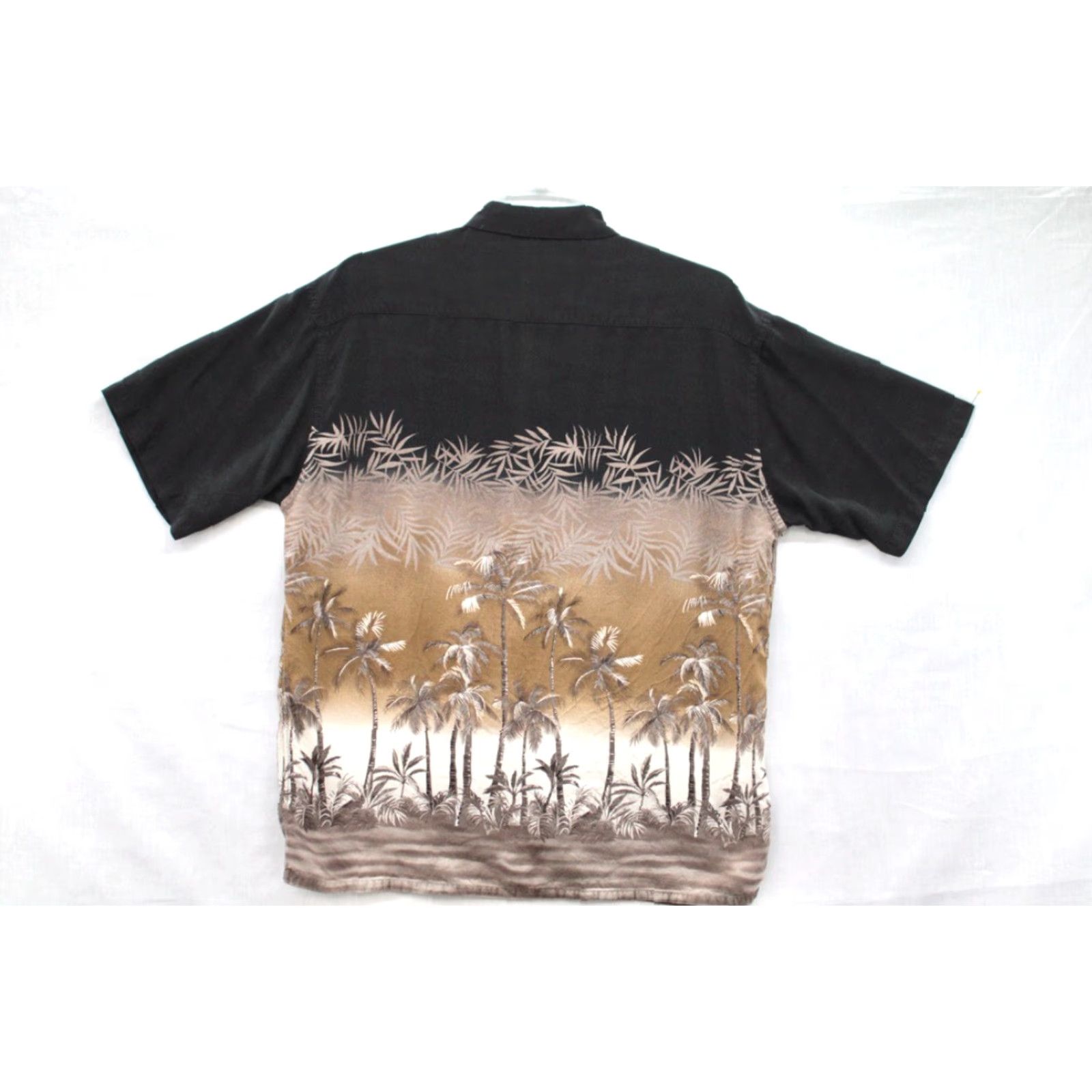Vintage Campia Moda Shirt Men's Large Party Hawaiian Palm Trees Brown Black Print Rayon Size US L / EU 52-54 / 3 - 4 Thumbnail