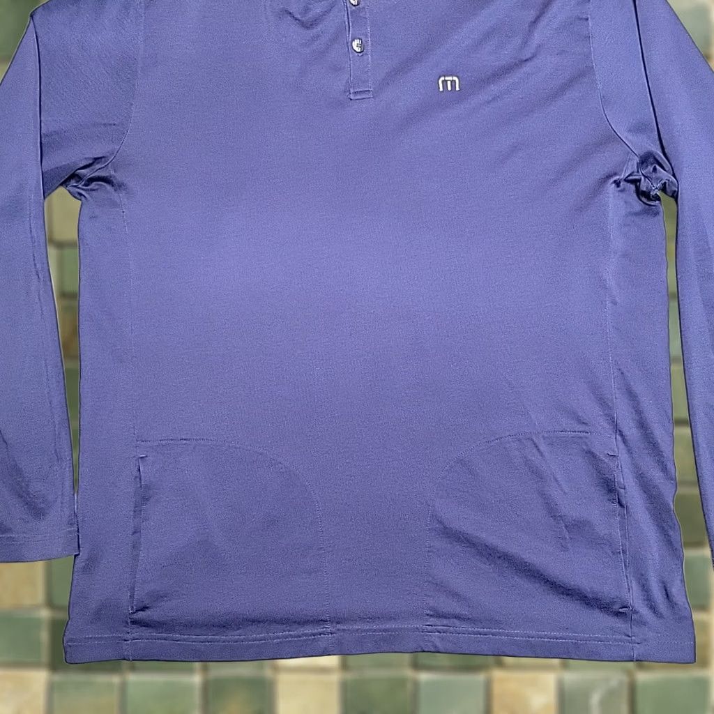 Mountain Hardwear Travis Mathew Hoodie Shirt Mens M Blue Lightweight Performance Stretch Pullover Size US M / EU 48-50 / 2 - 1 Thumbnail