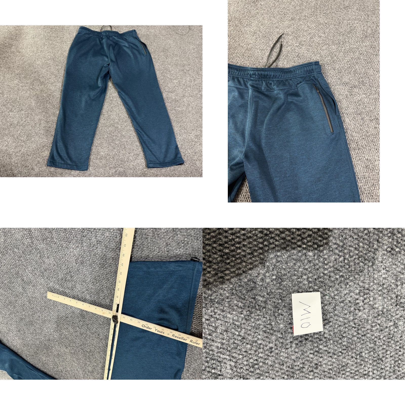 Vintage AND1 Sweatpants Pants Mens 2XL Blue Fleece Pockets Zip Elastic Drawstring Warm Winter Athletic Sports Size US 39 - 8 Thumbnail