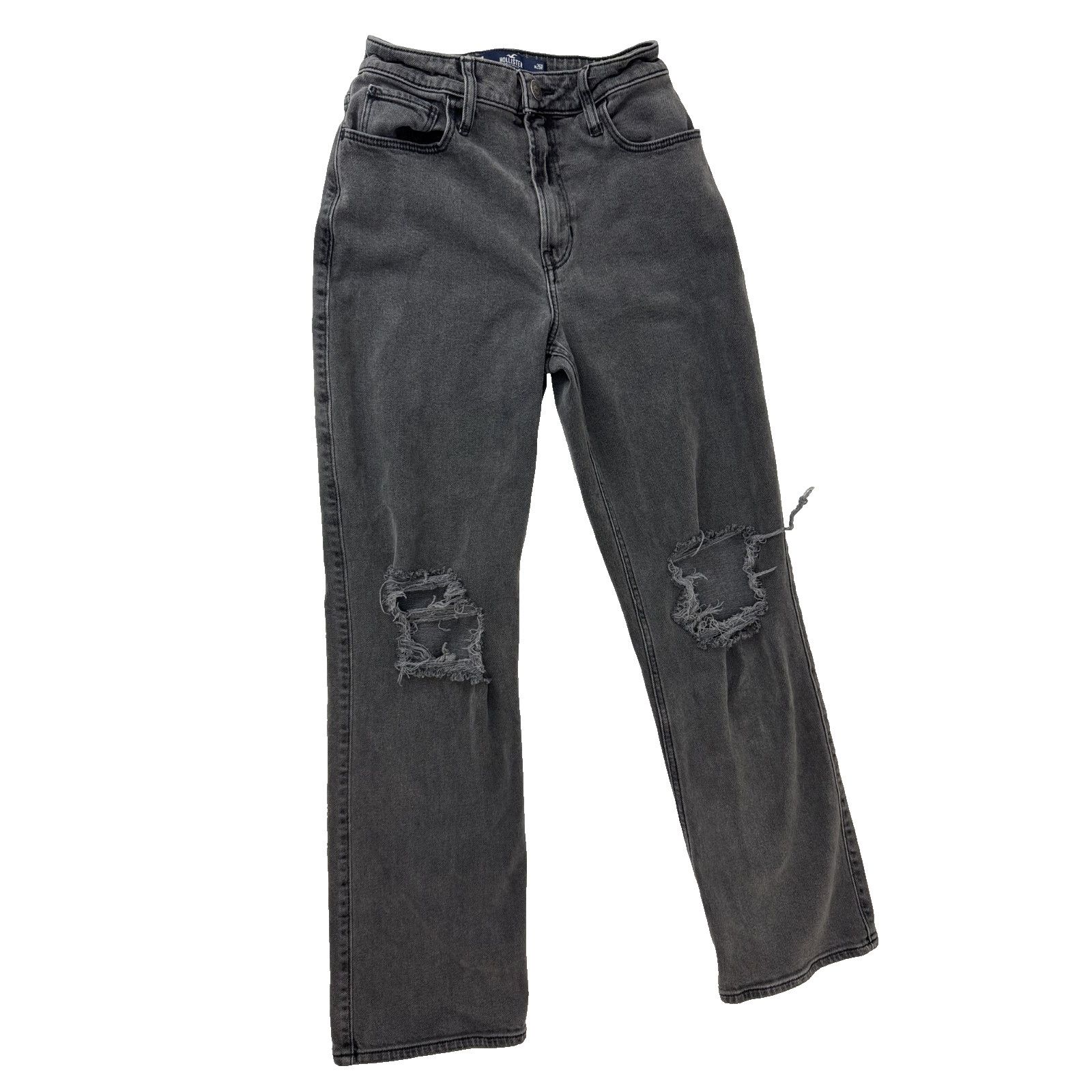 Hollister Grunge Hollister Ultra High Rise Dad Jeans Black 2R 26R Size 26" / US 2 / IT 38 - 1 Thumbnail