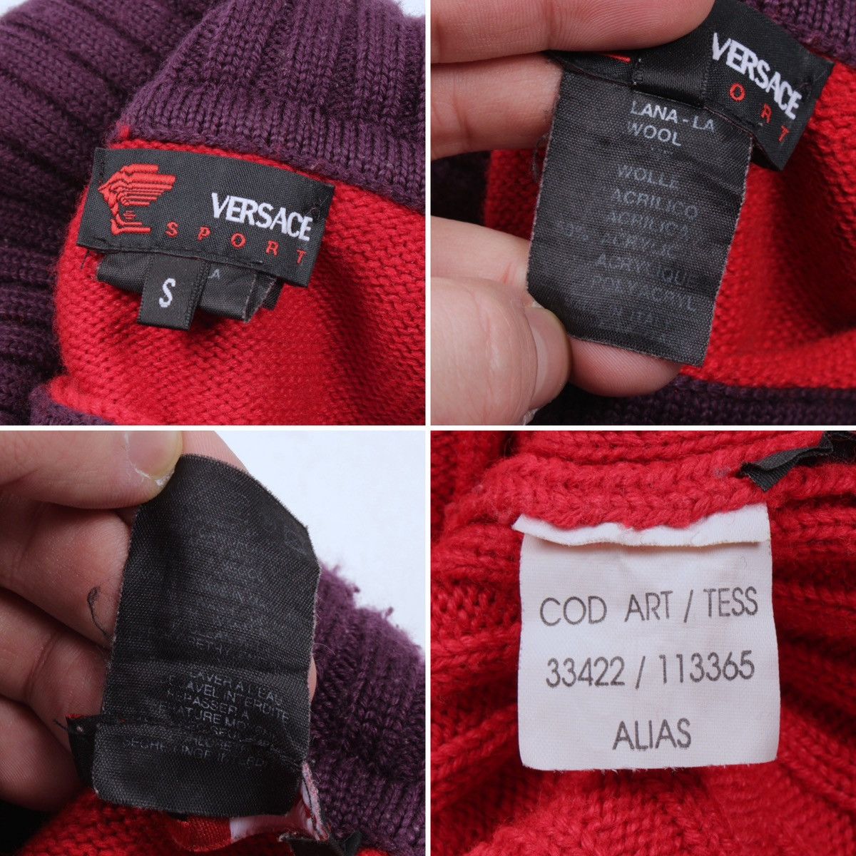 Designer × Versace × Vintage VERSACE Sport Vintage Wool Sleeve Less Sweater High Neck Size S / US 4 / IT 40 - 19 Thumbnail