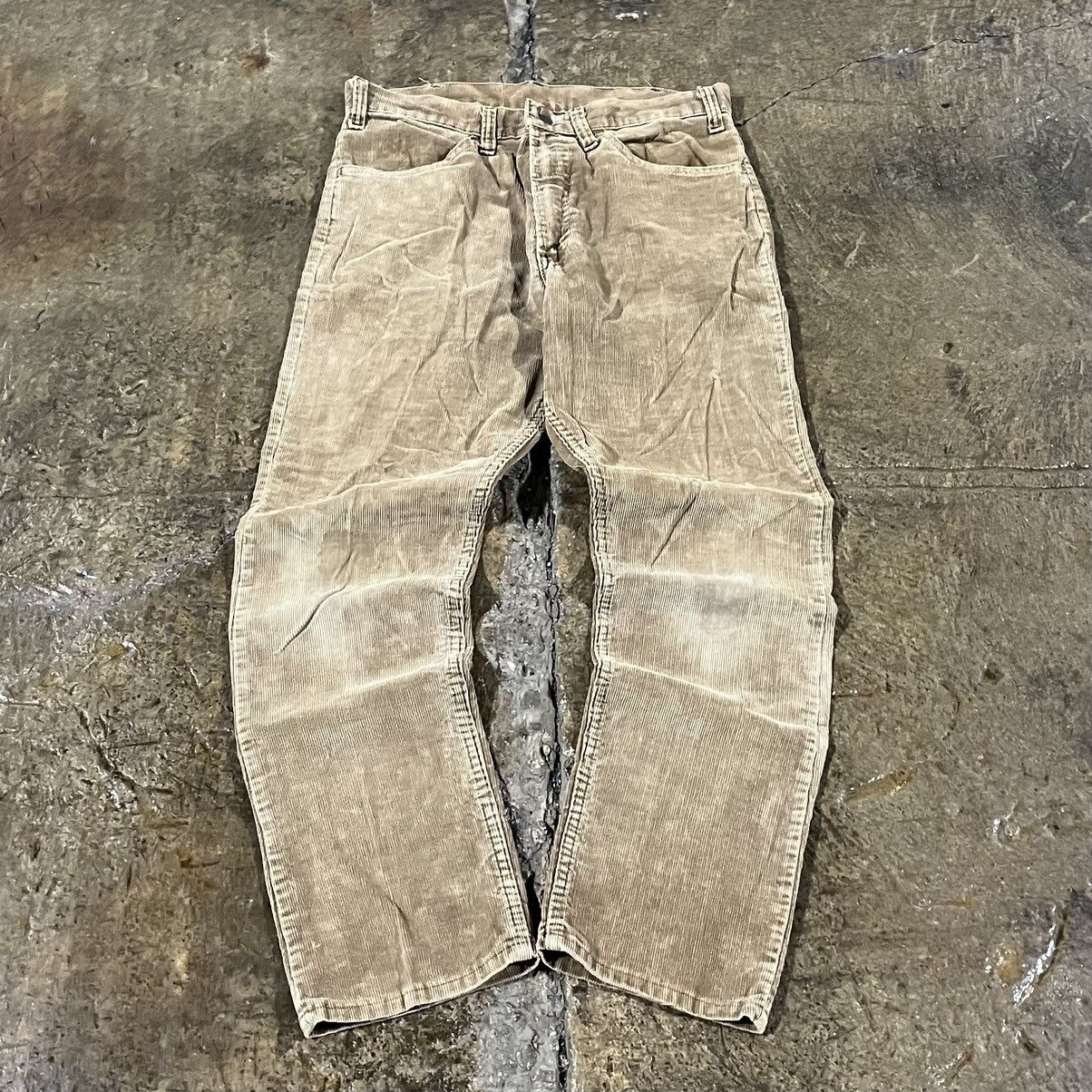 Levi's × Vintage Crazy Vintage Levi's Corduroy Pants White Tab 70s 80s Unique Size US 32 / EU 48 - 2 Thumbnail