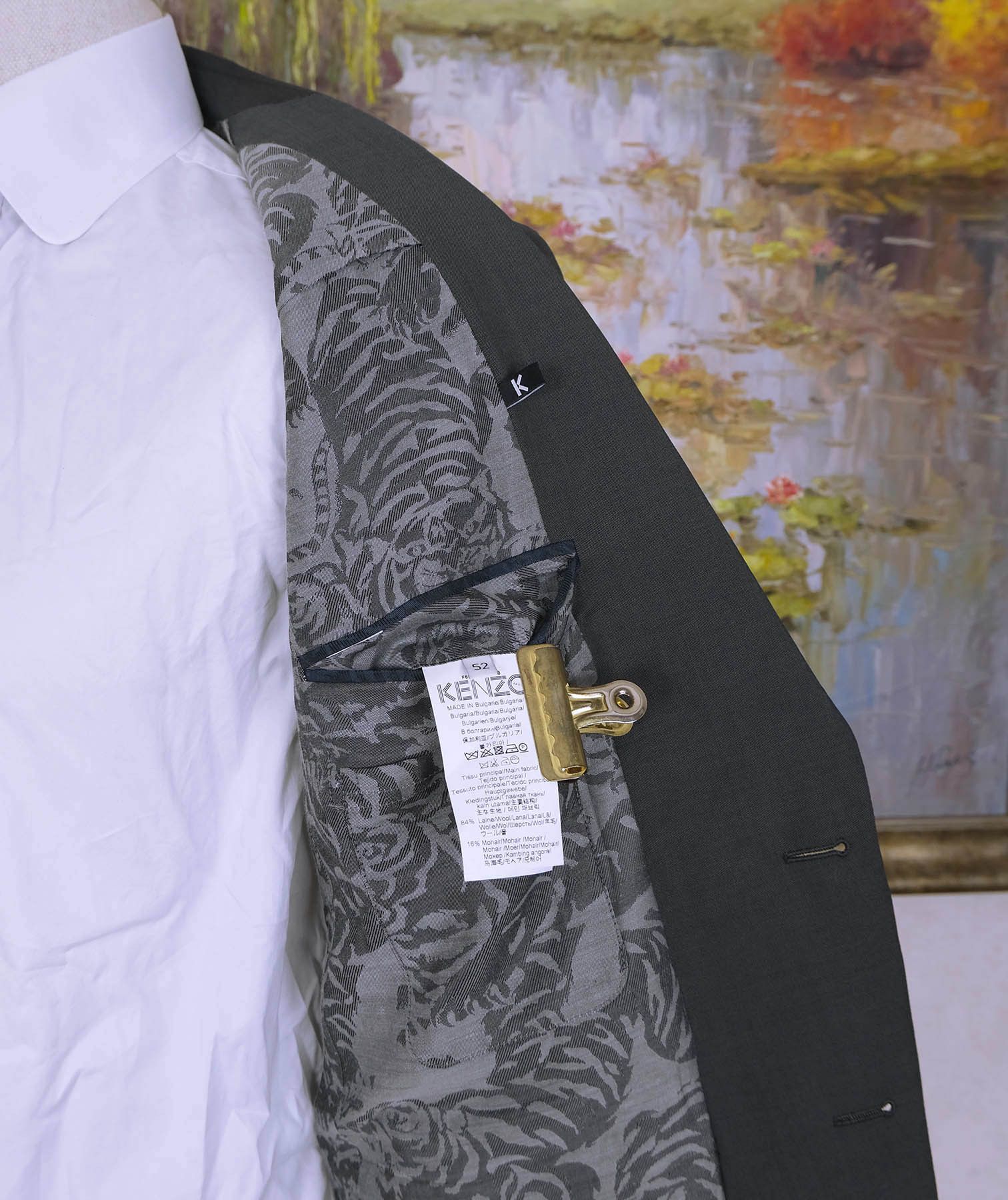Kenzo Kenzo, blue-grey Suit, Size 40, Mohair and Wool, RRP 1400 e Size 40R - 4 Thumbnail