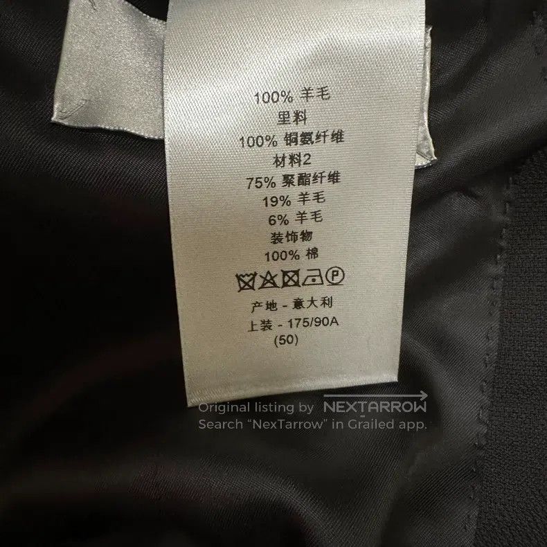 Dior Dior 18fw white line sleeve label wool suit Size 50R - 6 Thumbnail