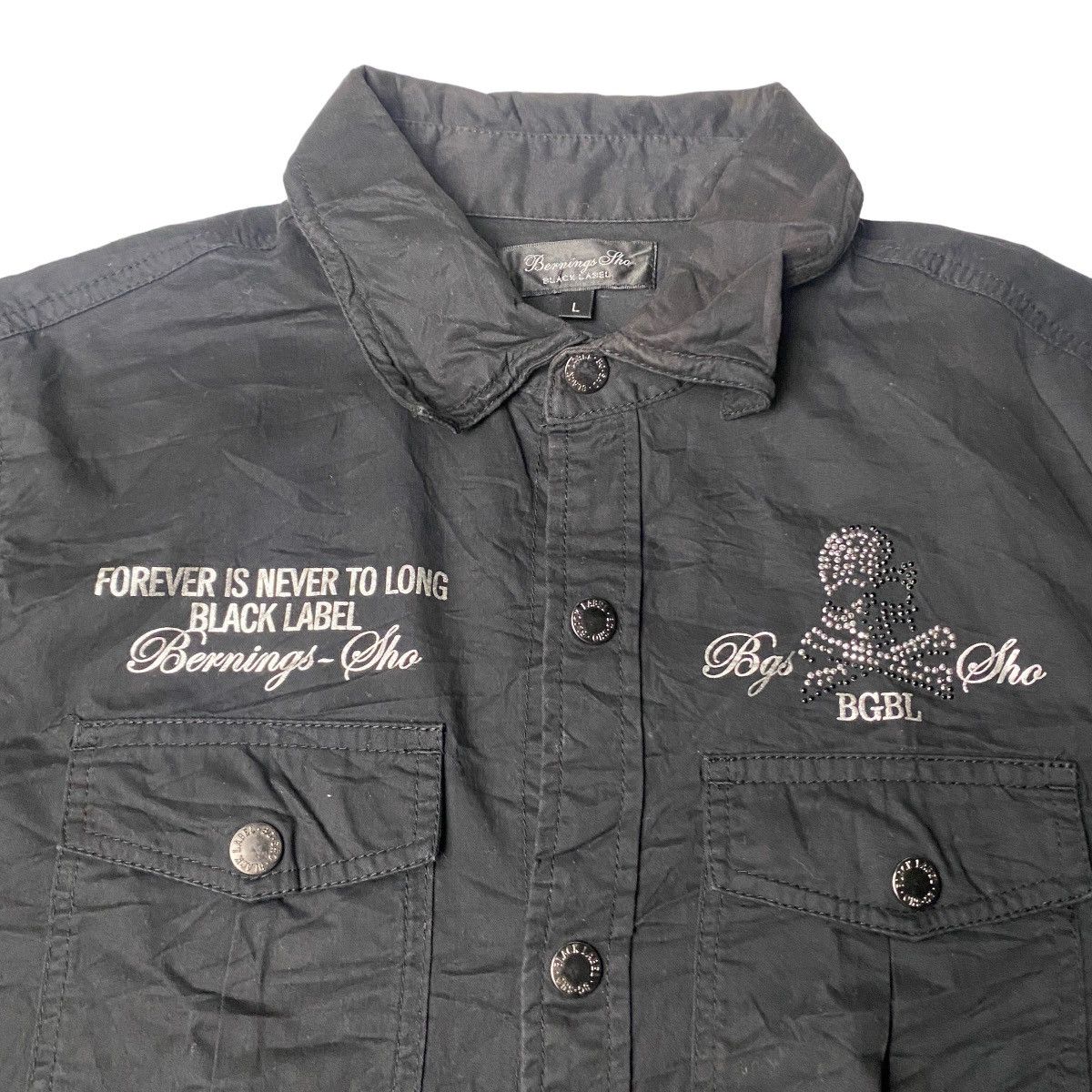 Hysteric Glamour 2000's Bernings Sho Studded Skull Poem Shirts Size US M / EU 48-50 / 2 - 5 Thumbnail