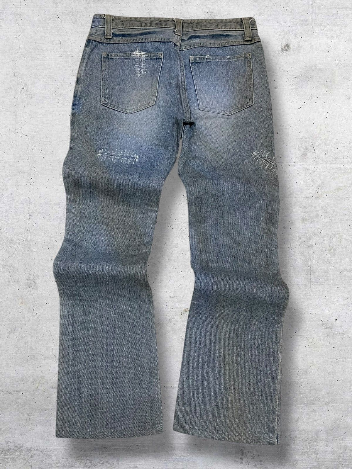 Tornado Mart VINTAGE REAL INTERPLANET OG JAPAN DIRTY STYLE FLARED DENIM Size US 28 / EU 44 - 9 Thumbnail