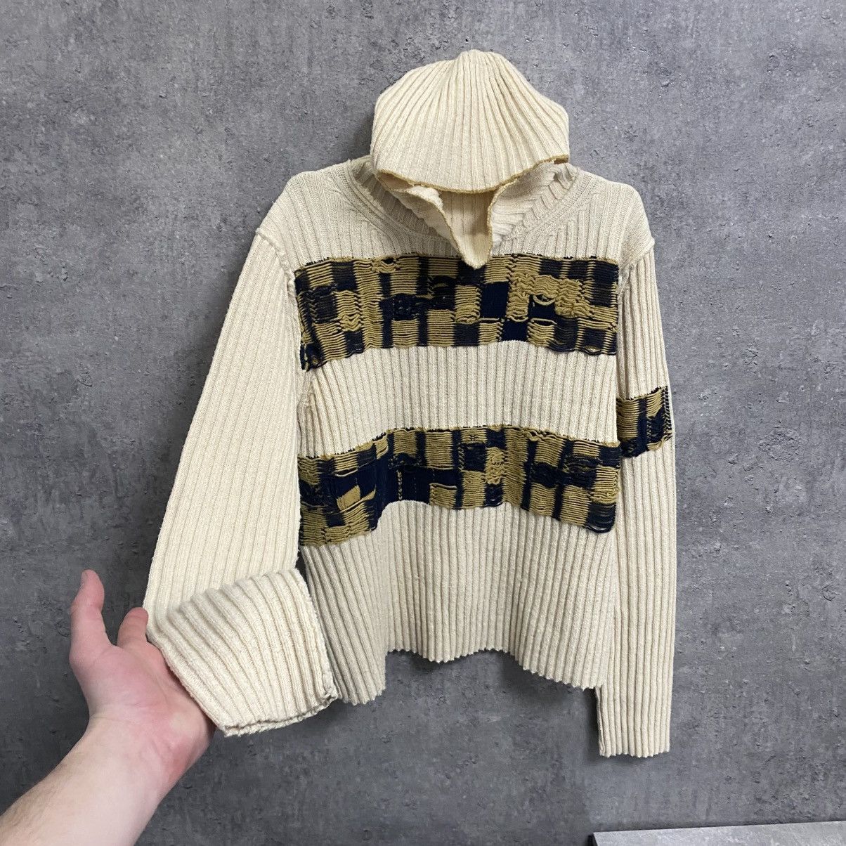 Calvin Klein 205W39NYC Calvin Klein 205W39NYC Balaclava Knitted Hoodie Sweater Size US M / EU 48-50 / 2 - 2 Thumbnail
