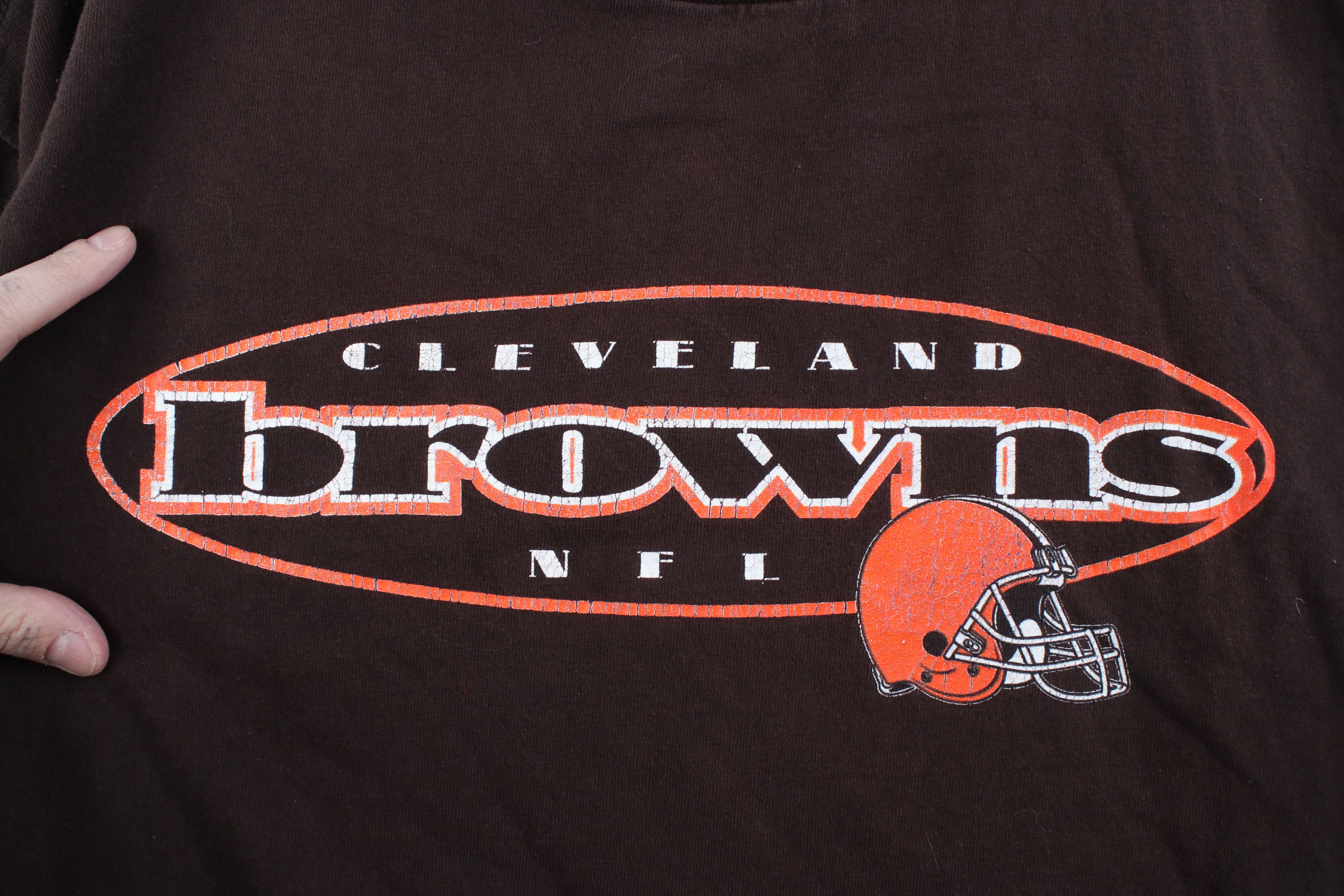 Vintage Vintage 90s Spell Cleveland Browns Football T-Shirt Brown Size US L / EU 52-54 / 3 - 5 Thumbnail