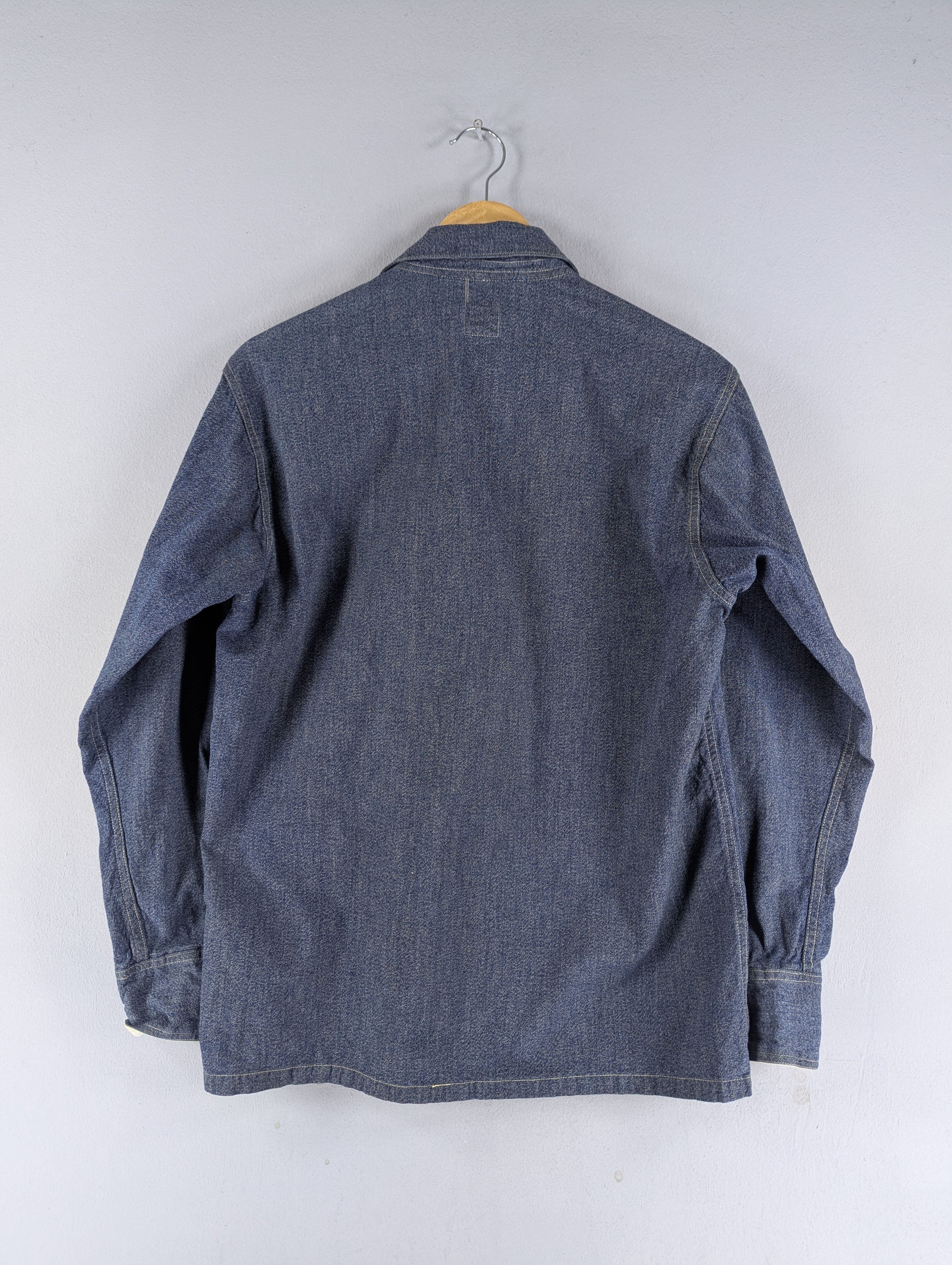 Sugar Cane Sugar Cane Men's Long Sleeve Pullover Work Denim Shirt Size US M / EU 48-50 / 2 - 11 Thumbnail