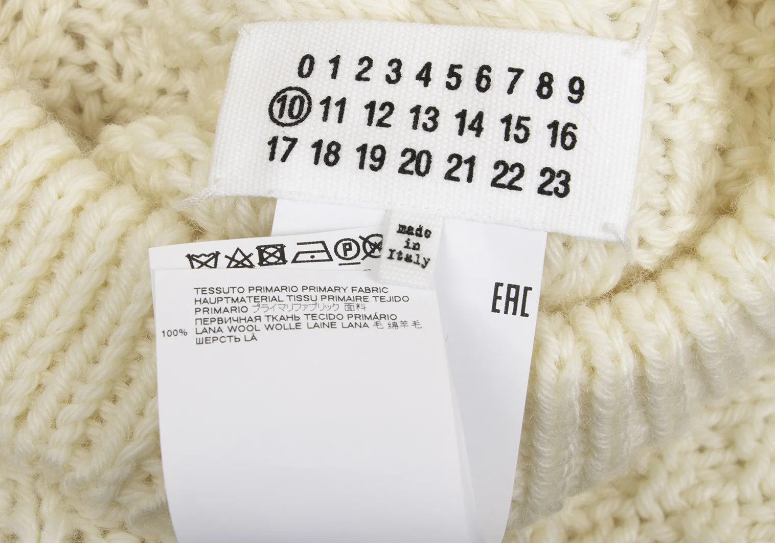 Maison Margiela Chunky Cable Knit Sweater in Cream, Size S Size US S / EU 44-46 / 1 - 15 Thumbnail