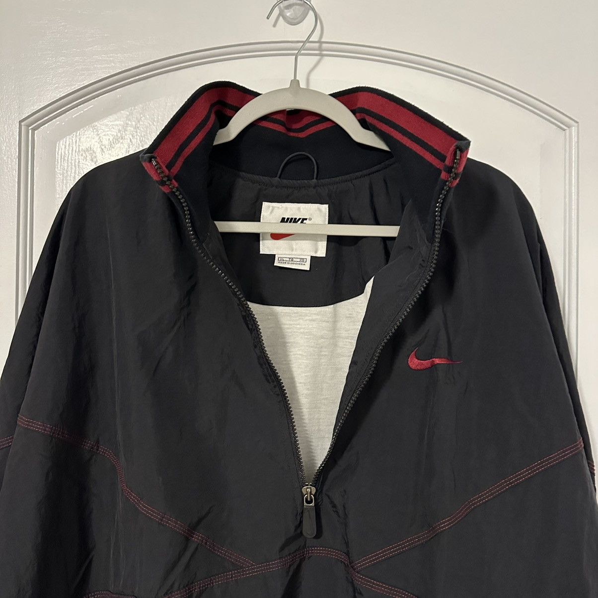 Nike Vintage 1990s Nike Stand Collar Anorak Windbreaker Jacket Size US XL / EU 56 / 4 - 3 Thumbnail