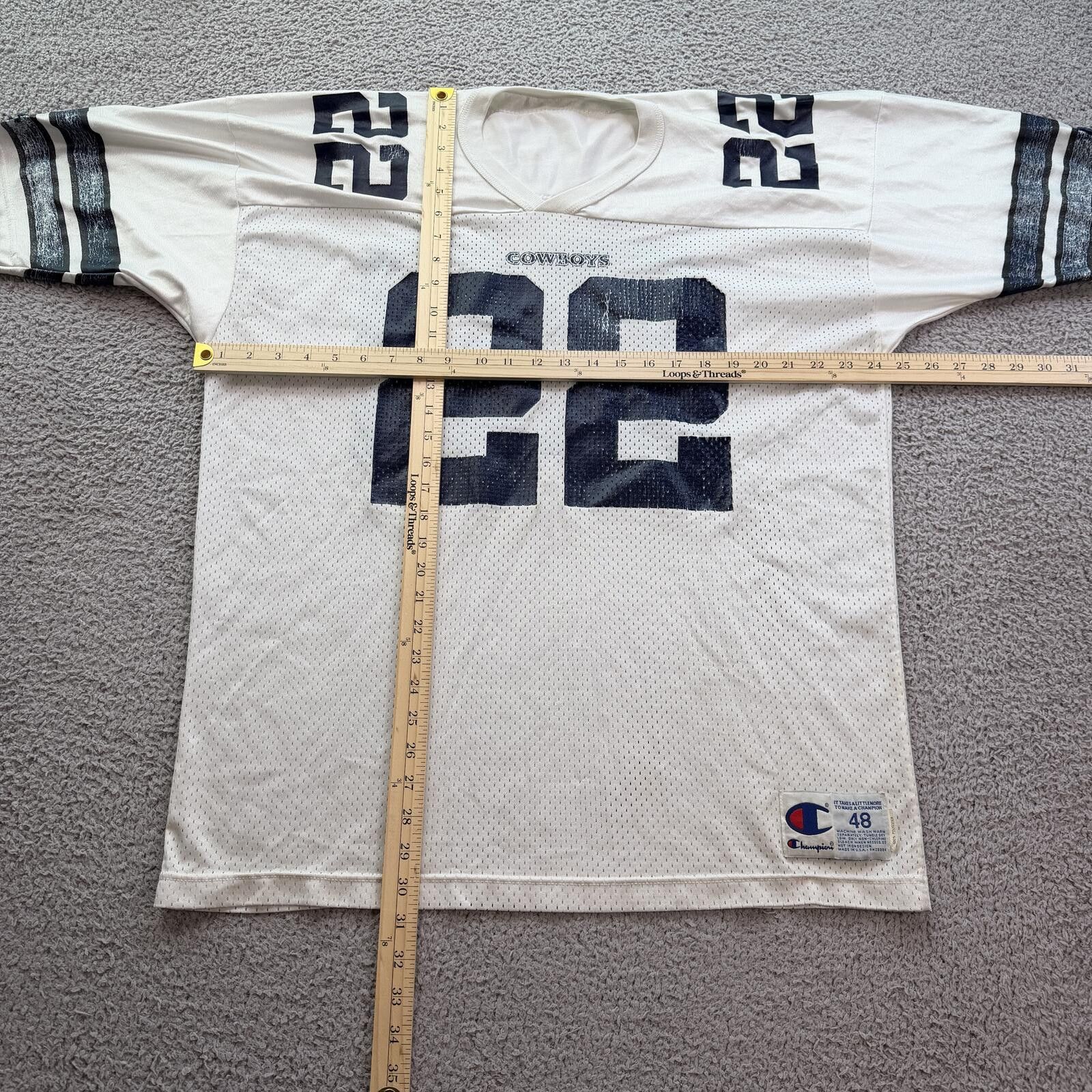 Champion Vintage 90s Emmitt Smith Dallas Cowboys Jersey Champion 48 Size US XL / EU 56 / 4 - 2 Thumbnail