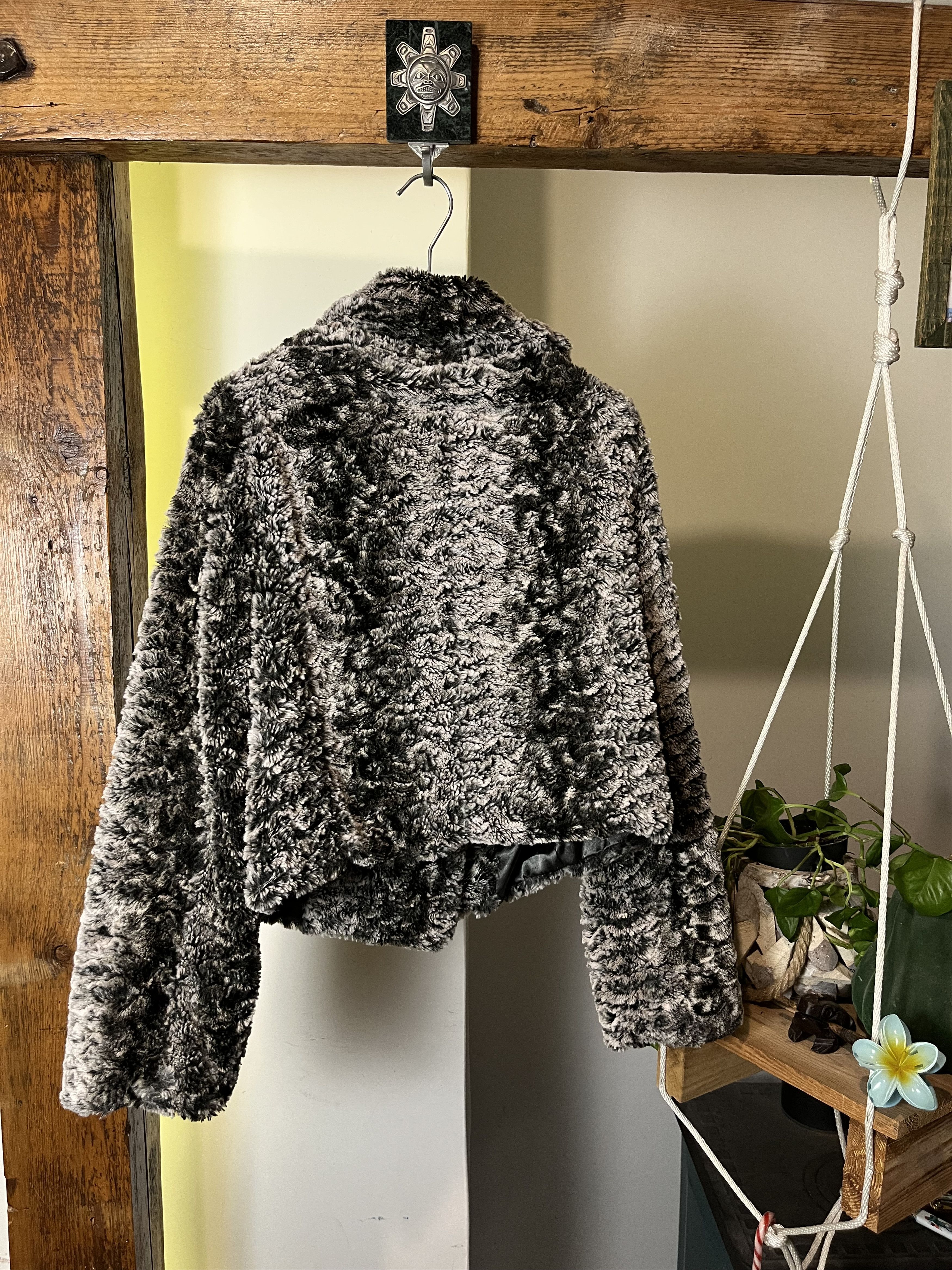 Roberto Cavalli × Vintage Roberto Cavalli 2005 Cropped Faux Fur y2k Jacket Size S / US 4 / IT 40 - 2 Thumbnail
