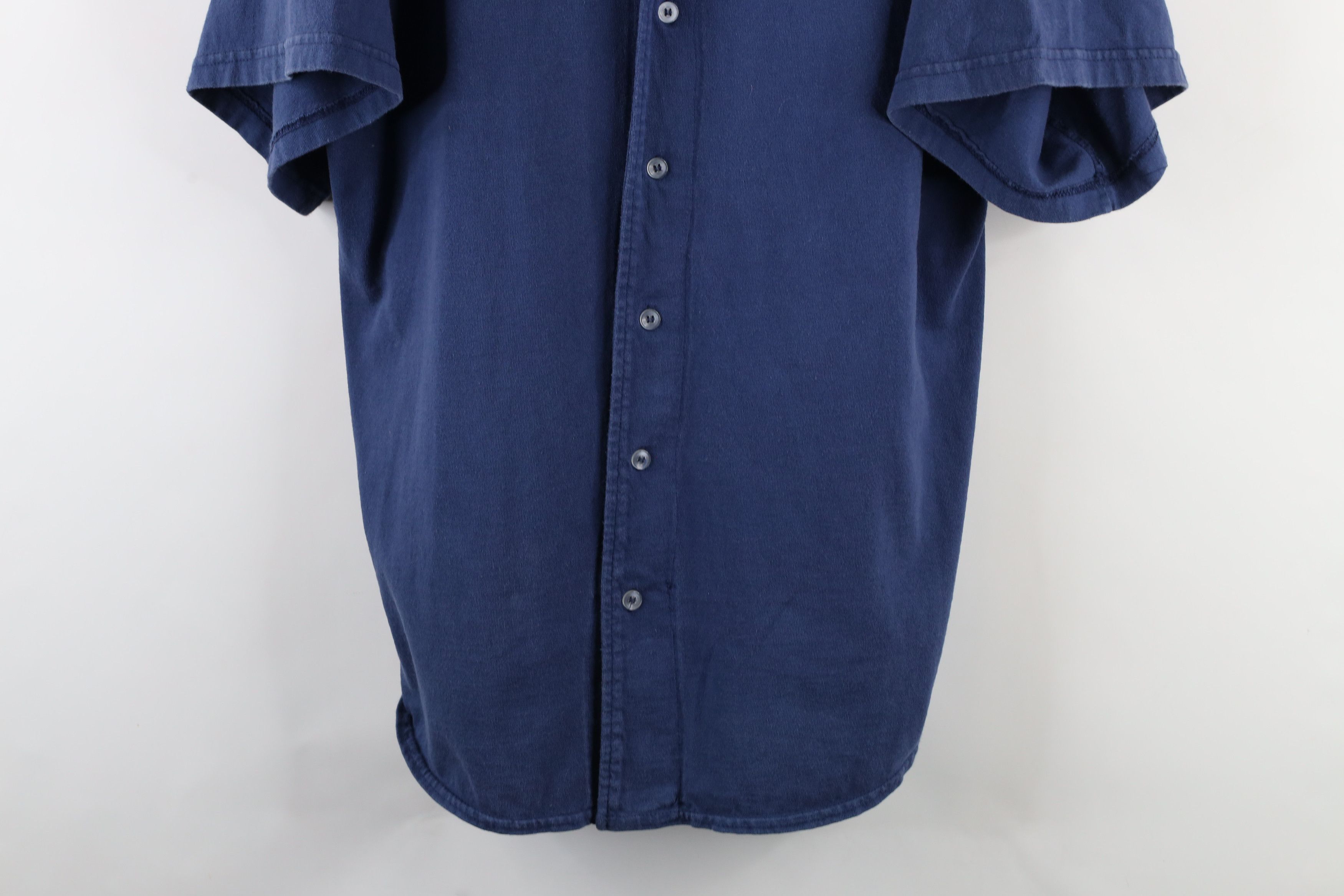 Vintage Vintage 90s Streetwear Short Sleeve Baseball Jersey Blue USA Size US XL / EU 56 / 4 - 3 Thumbnail
