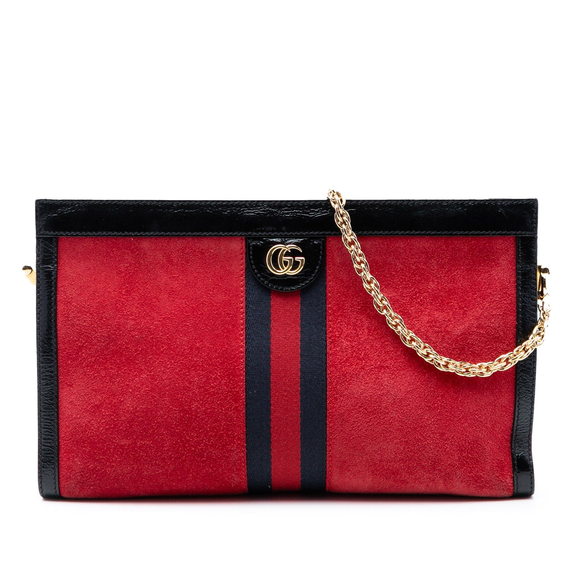 Gucci Medium Suede Web Ophidia Chain Shoulder Bag Size ONE SIZE - 1 Thumbnail