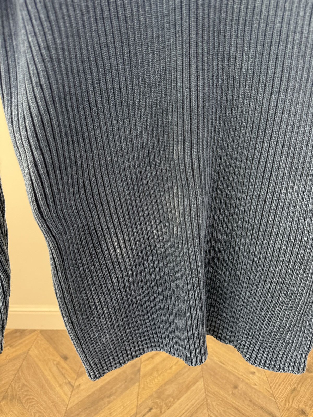 Diesel Vintage Diesel Y2K Ribbed Knit Sweater Denim Detail Logo Size US L / EU 52-54 / 3 - 8 Thumbnail