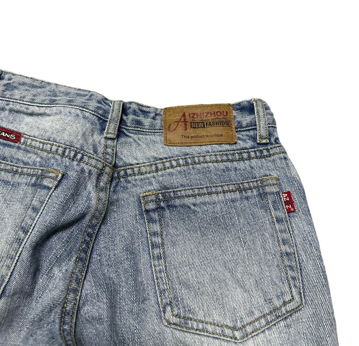Japanese Brand Aizhizhou patchwork style denim jeans Size US 26 / EU 42 - 6 Thumbnail