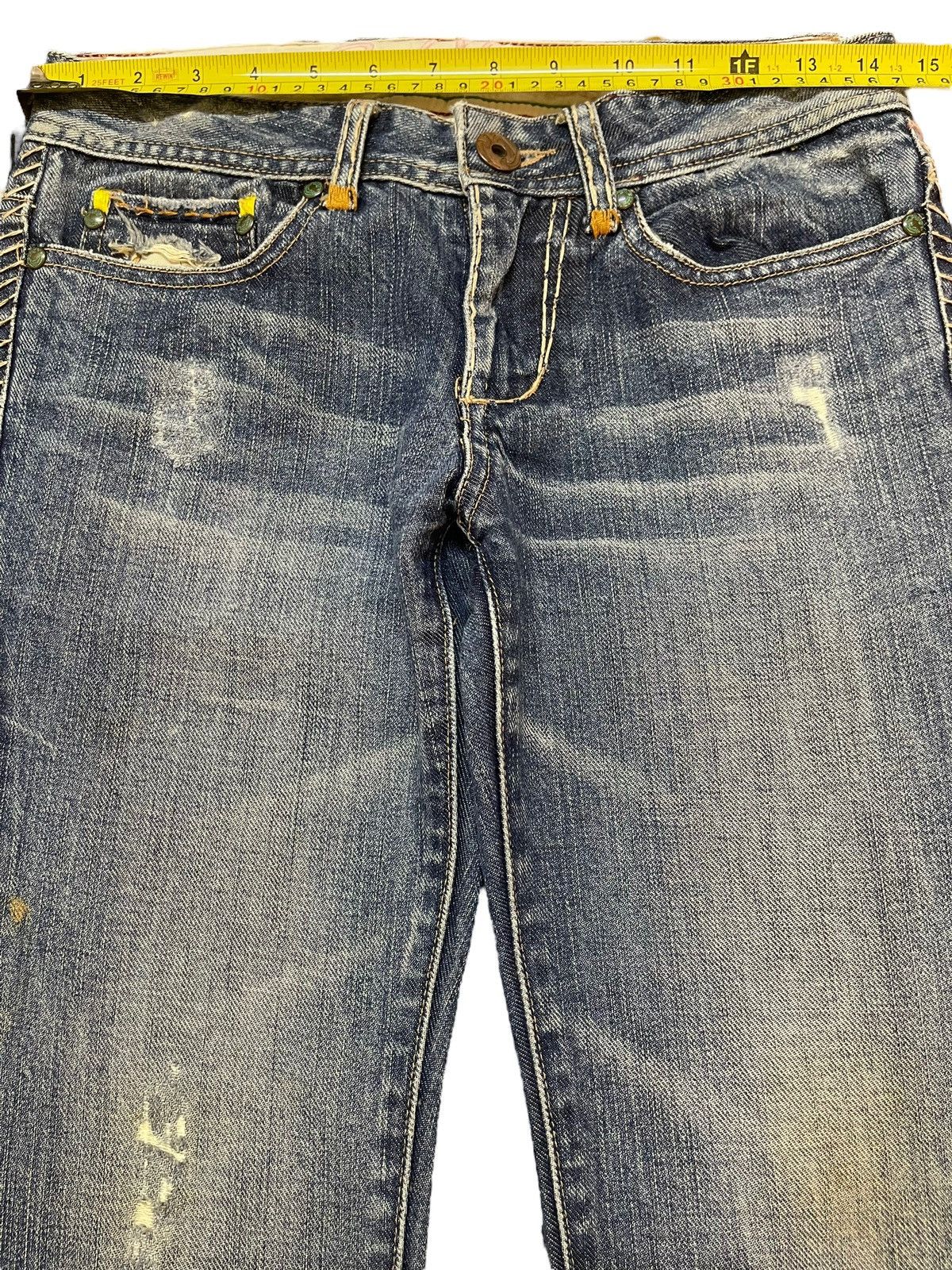 If Six Was Nine Vintage Japanese Brand Blue Faded Wash Style Flare Jeans Size US 28 / EU 44 - 11 Thumbnail