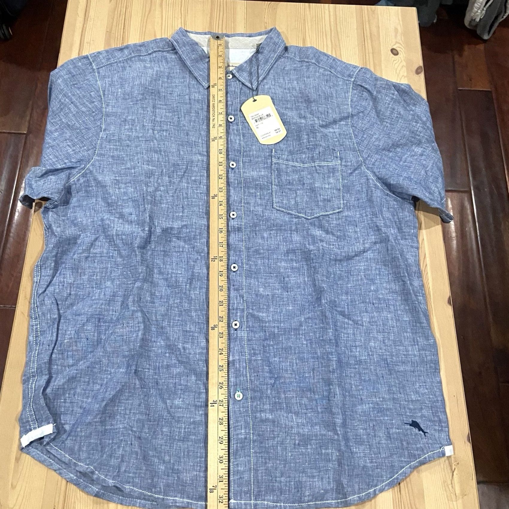 Tommy Bahama Tommy Bahama Shirt Men’s XL 100% Linen Party Breezer Button-Up Short Sleeve Collared Beach Relaxed Blue NWT Size US XL / EU 56 / 4 - 6 Thumbnail