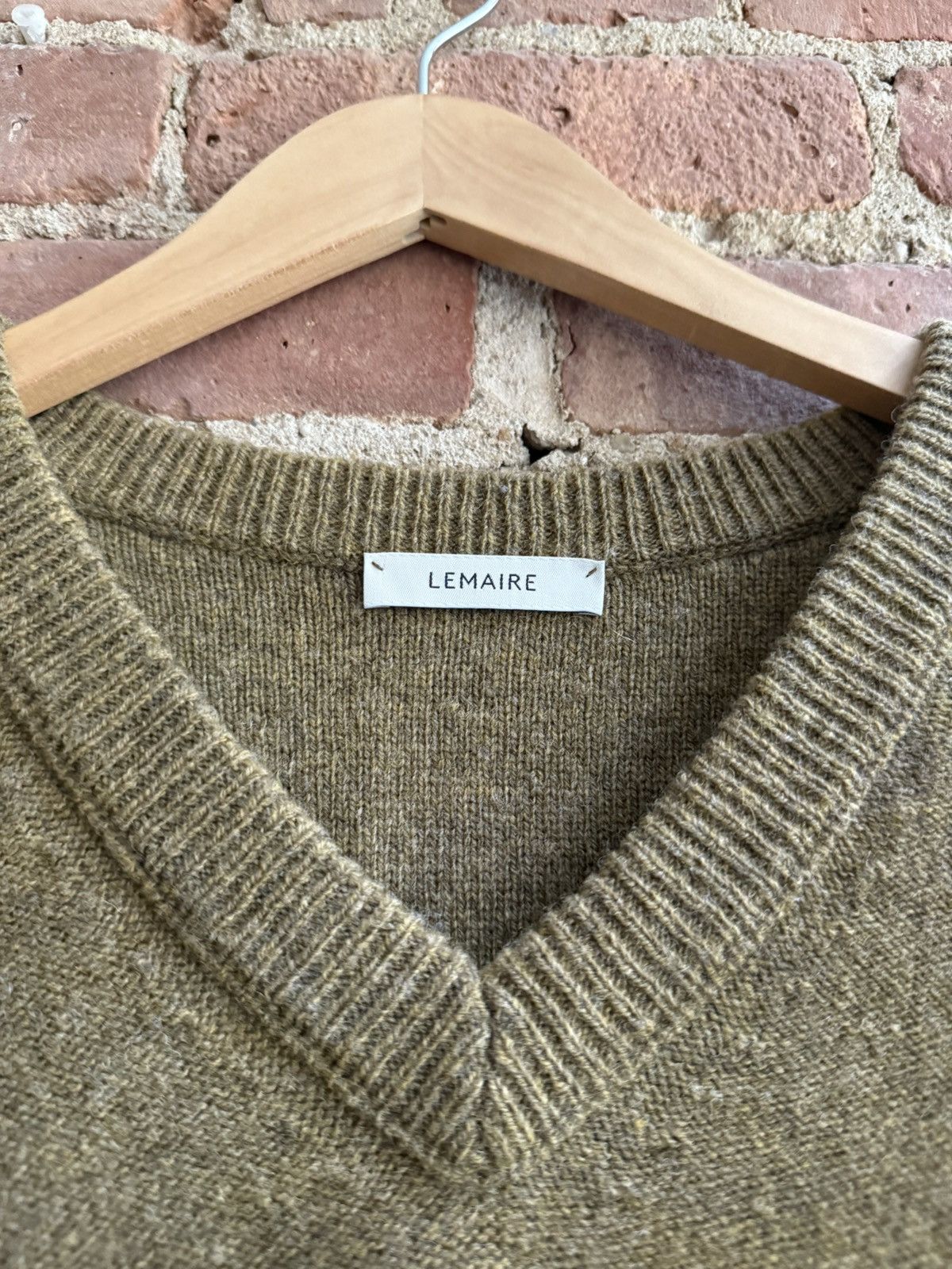 Lemaire Lemaire Knit Wool V Neck Pullover Sweater Medium Size US M / EU 48-50 / 2 - 2 Thumbnail