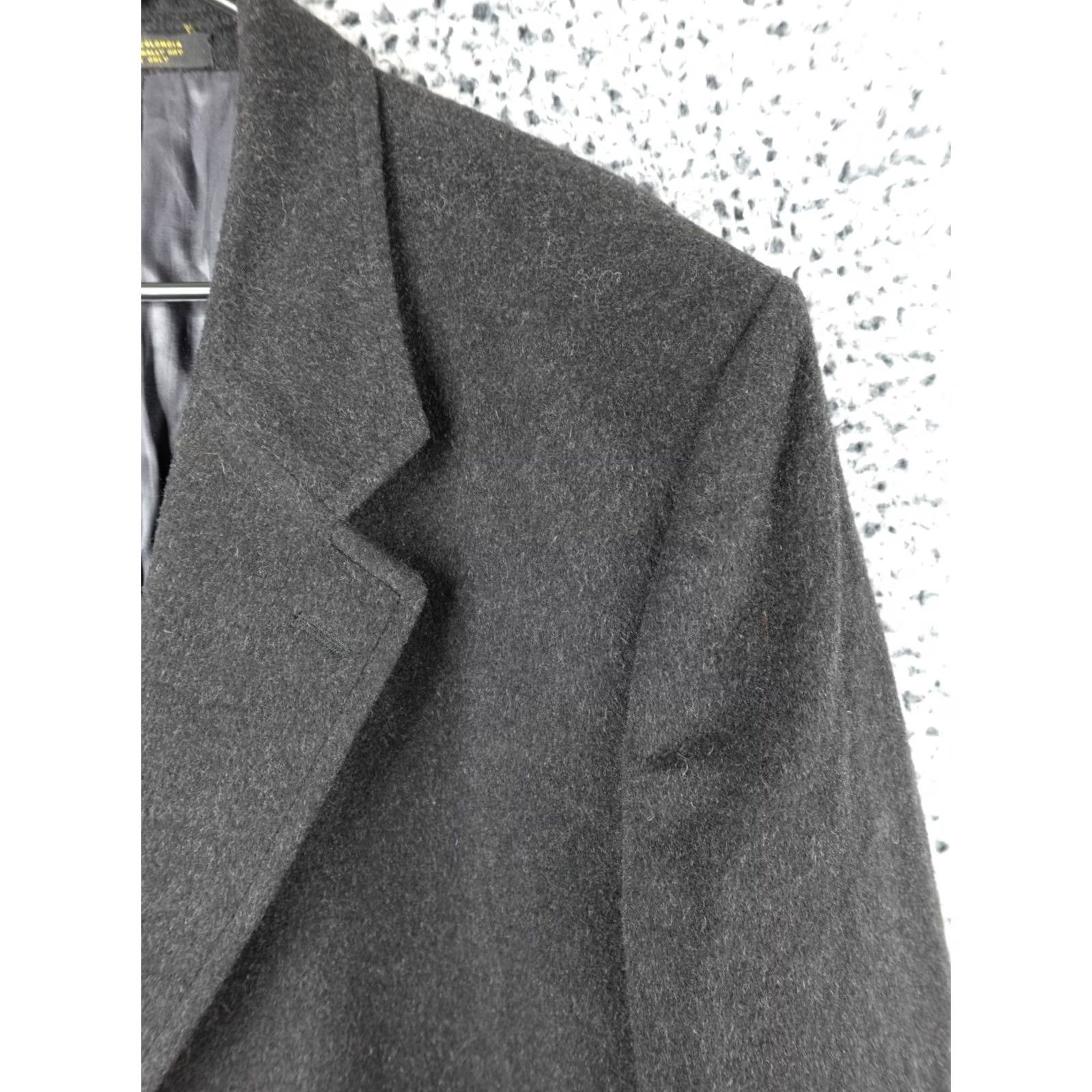 Vintage VINTAGE Christian Aujard Overcoat Coat Long Black 44L Cashmere Blend Wool Lined Button Chest 44 in Mens Size US L / EU 52-54 / 3 - 3 Thumbnail