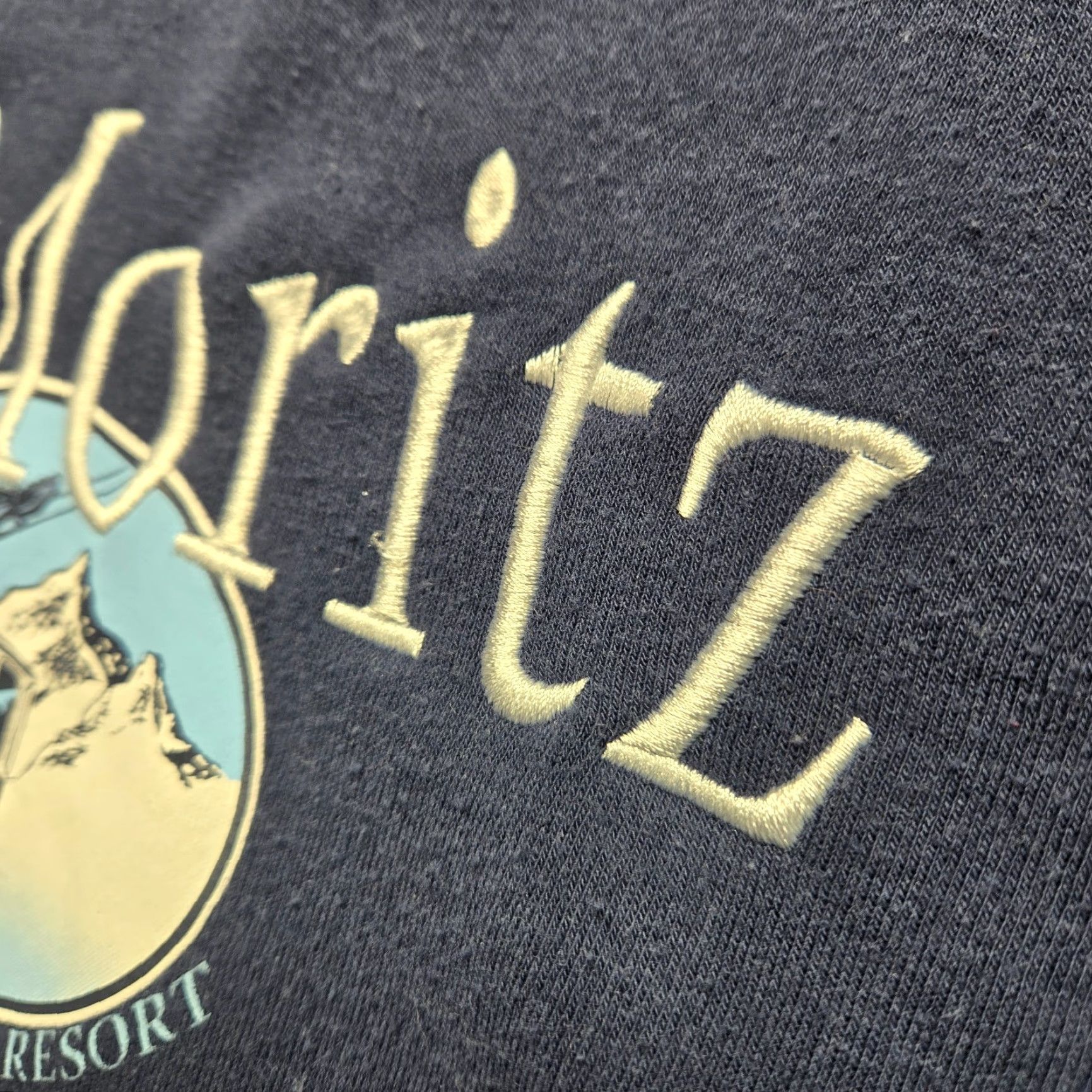 Vintage St Moritz Switzerland Crewneck Sweatshirt Women's M Blue 90s Classic Countries Vintage Better Togeather Sweater Pullover Shirt Size M / US 6-8 / IT 42-44 - 2 Thumbnail