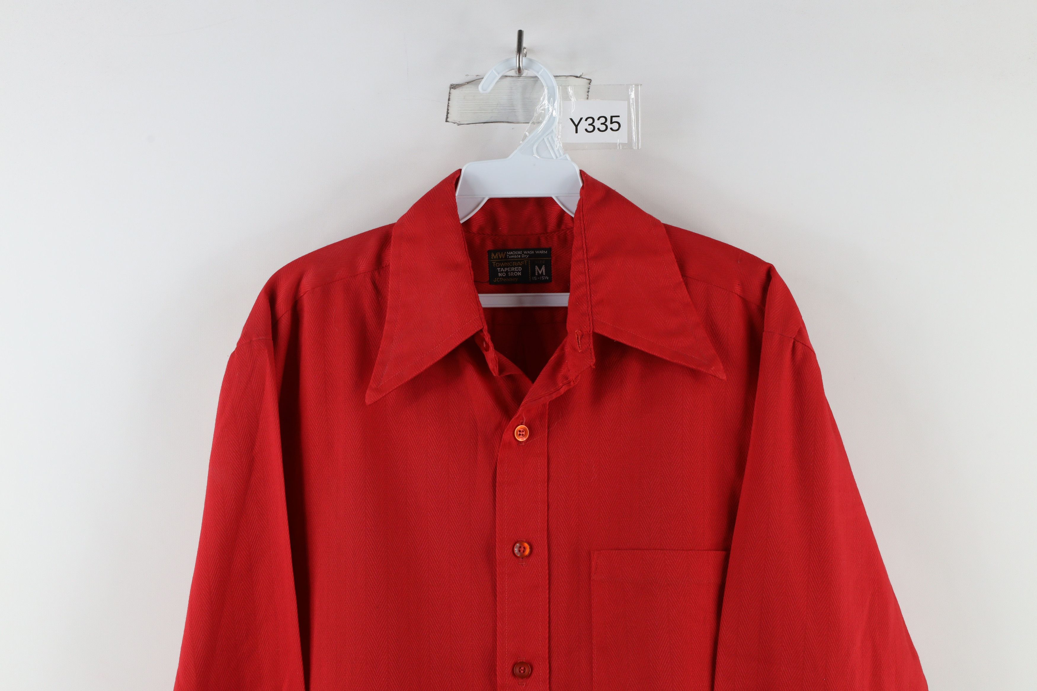 Vintage Vintage 70s Streetwear Collared Button Shirt Red USA Size US M / EU 48-50 / 2 - 2 Thumbnail