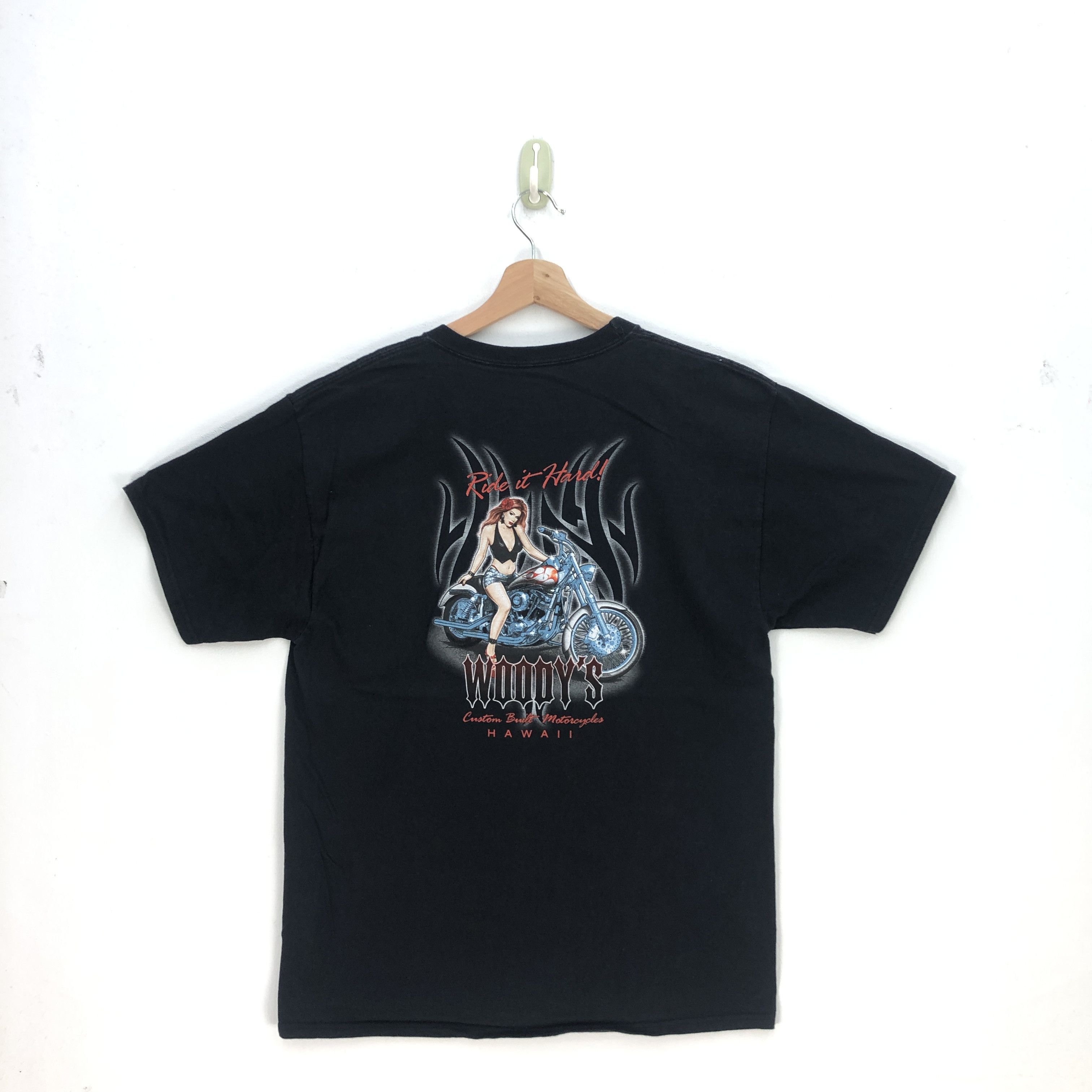 Vintage Y2K Ride it Hard Tshirt Chopper Motorcycle Tee