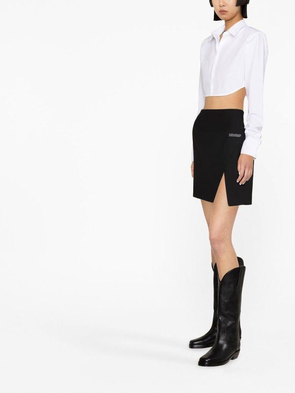 Off-White o1y1225 Mini Skirt in Black Size 25" / US 0 / IT 36 - 2 Thumbnail